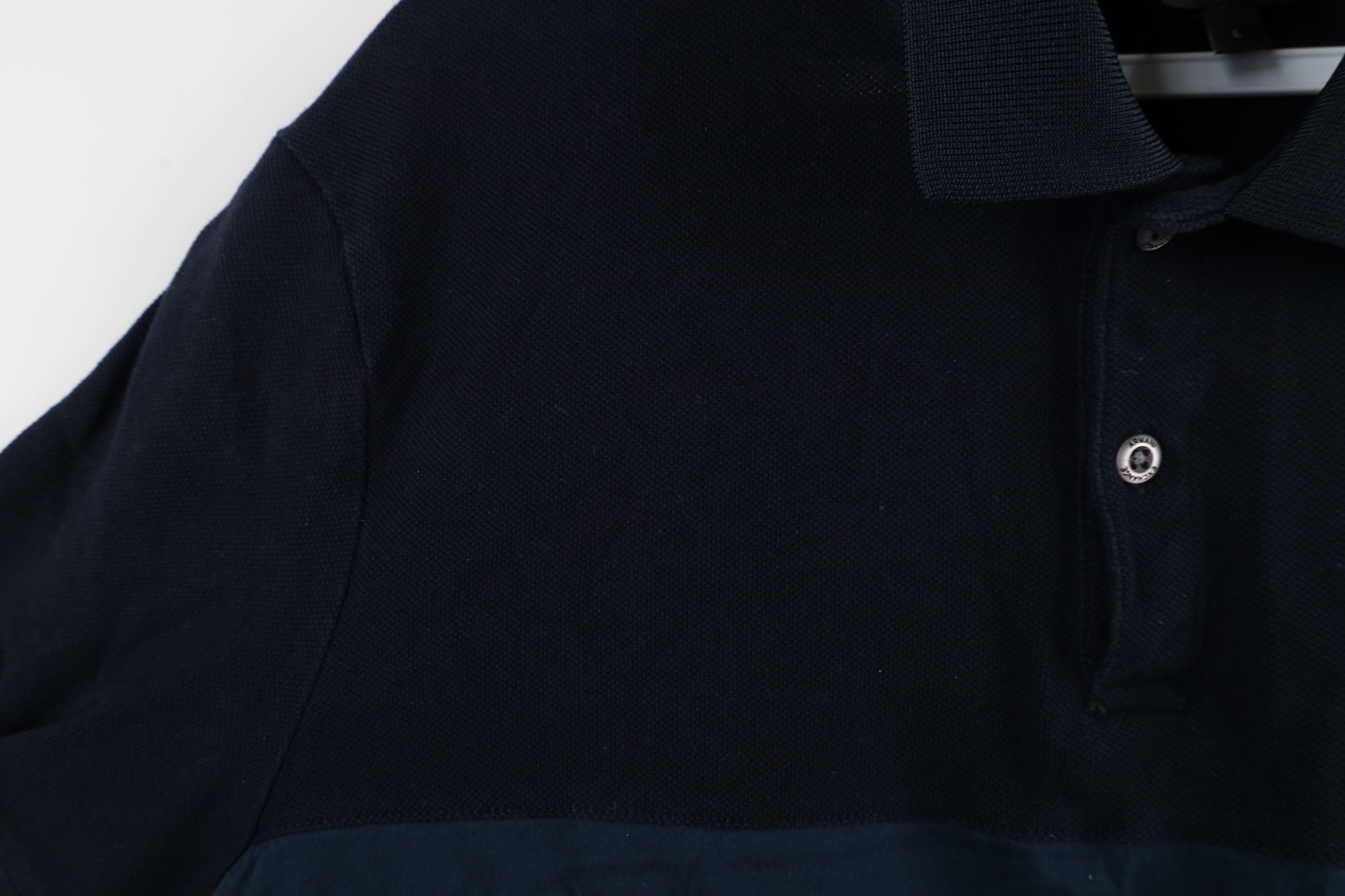 Armani Exchange × Vintage Armani Exchange Monogram Block Collared Polo Shirt Blue Size US L / EU 52-54 / 3 - 6 Thumbnail