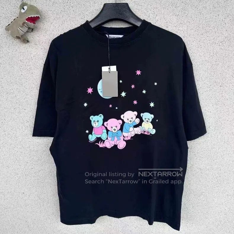 Balenciaga Balenciaga Moon bear damaged short sleeve Size US M / EU 48-50 / 2 - 1 Thumbnail
