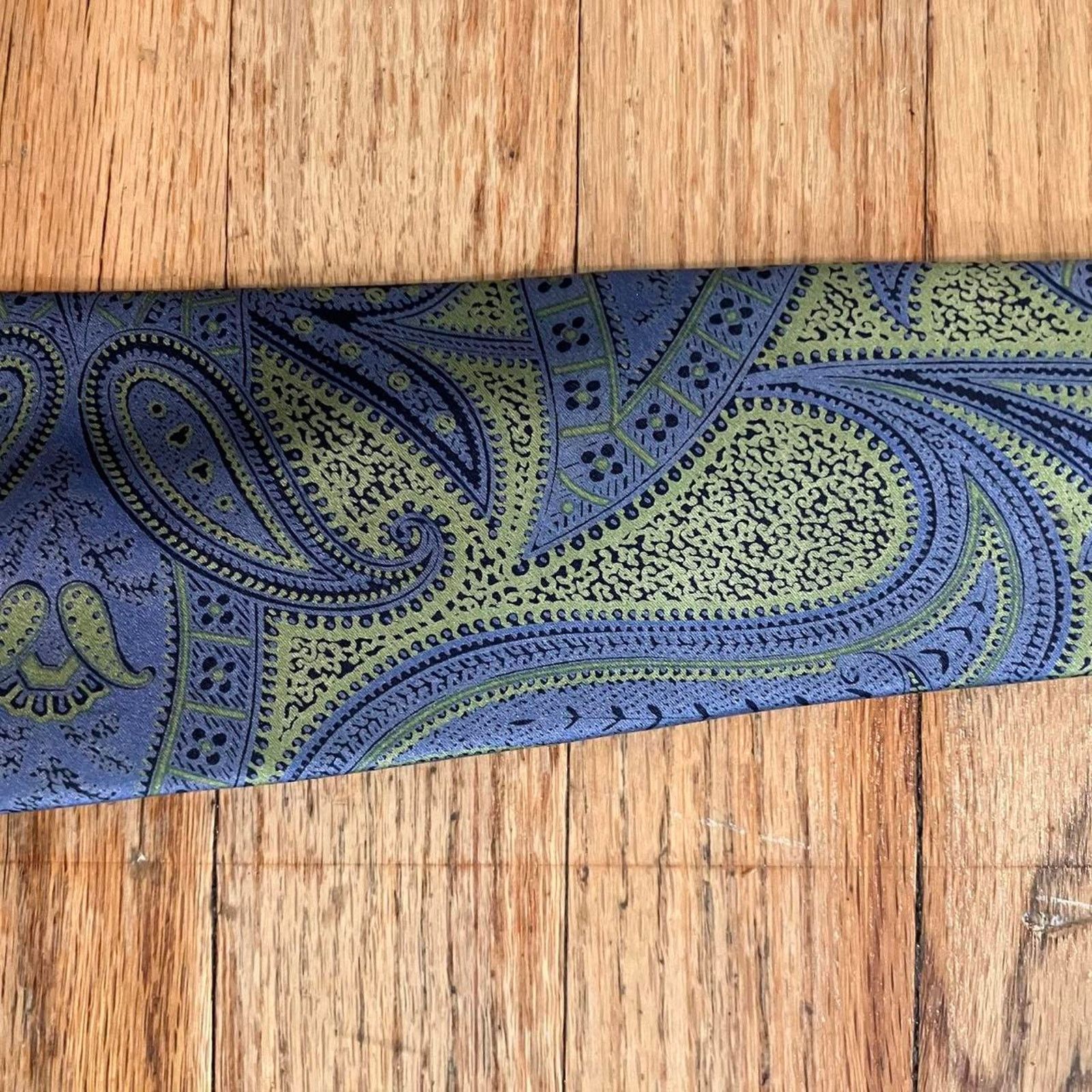 Other Blue and green paisley silk tie Size ONE SIZE - 3 Thumbnail