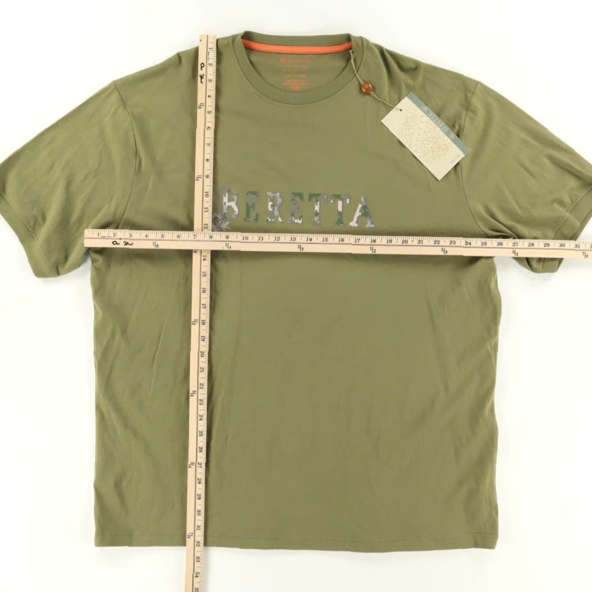 Vintage Beretta Sport Safari Solid T-Shirt Jungle Green Men 3XL Size US XXL / EU 58 / 5 - 3 Thumbnail