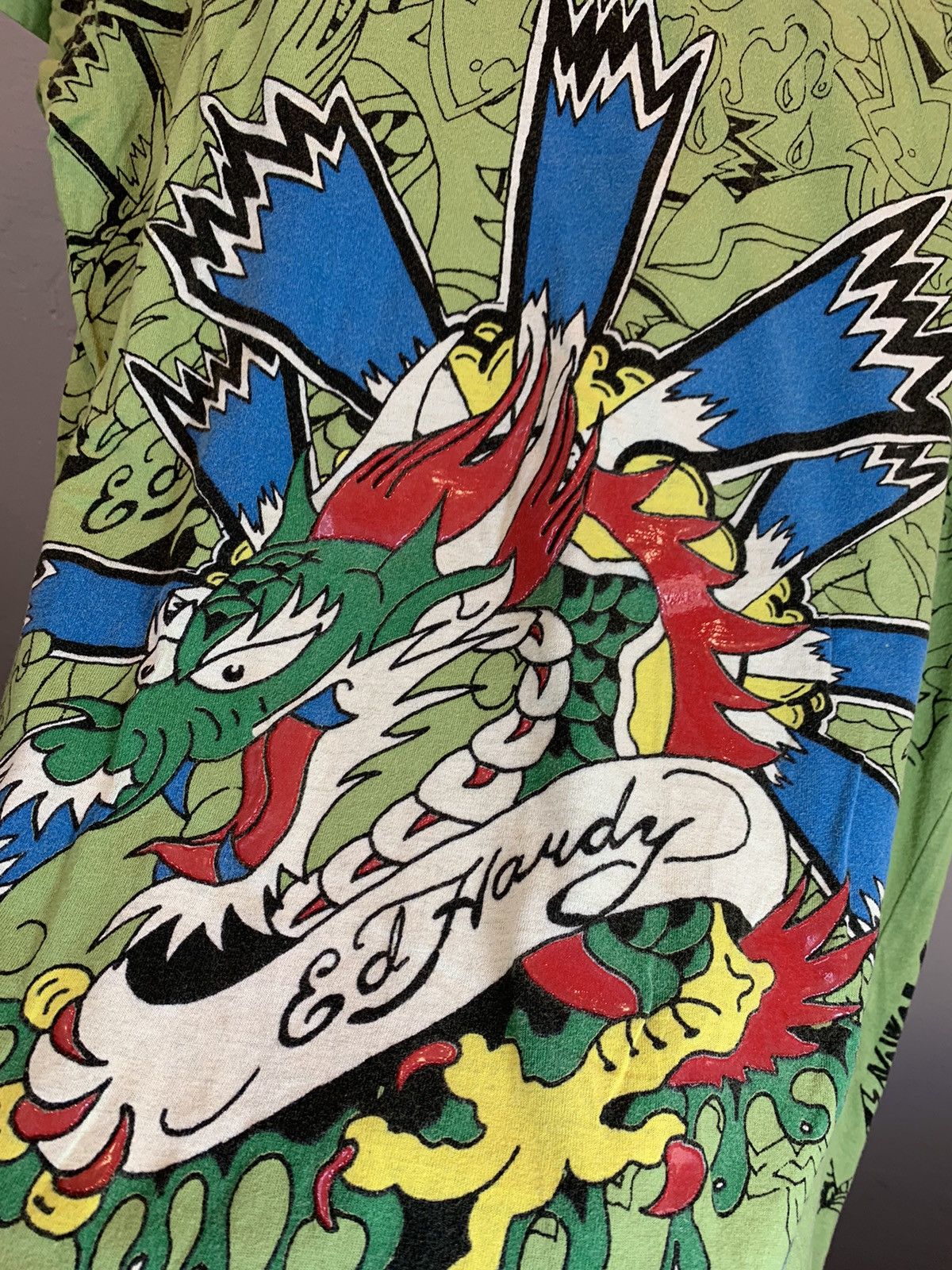Christian Audigier × Ed Hardy × Vintage *RARE* Vintage Ed Hardy Christian Audigier Tattoo Art Shirt Size US S / EU 44-46 / 1 - 5 Thumbnail