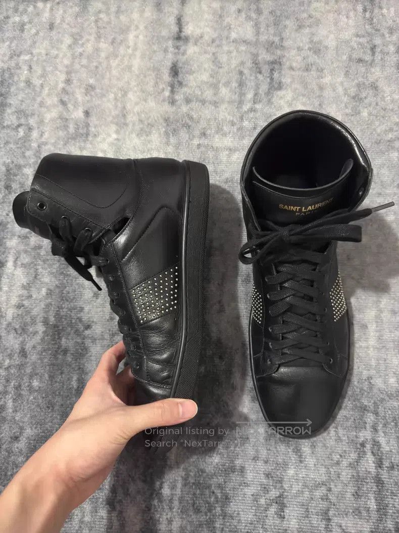 Saint Laurent Paris Saint Laurent Paris Black Samurai Oil Bullhide High-top St Size US 8 / EU 41 - 4 Thumbnail