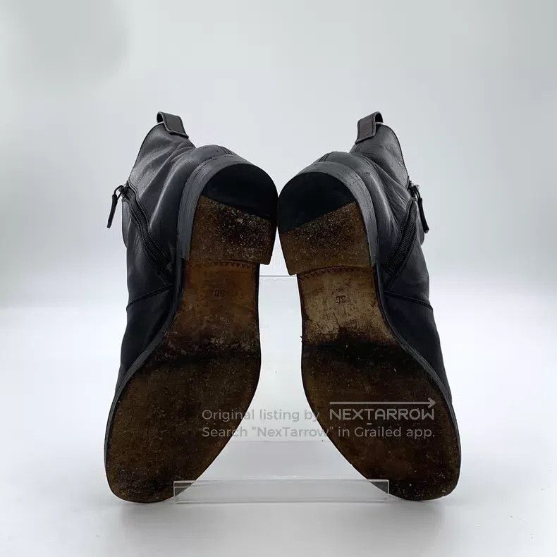 Gucci Gucci Black riveted low-heeled leather boots Size US 5.5 / IT 35.5 - 5 Thumbnail