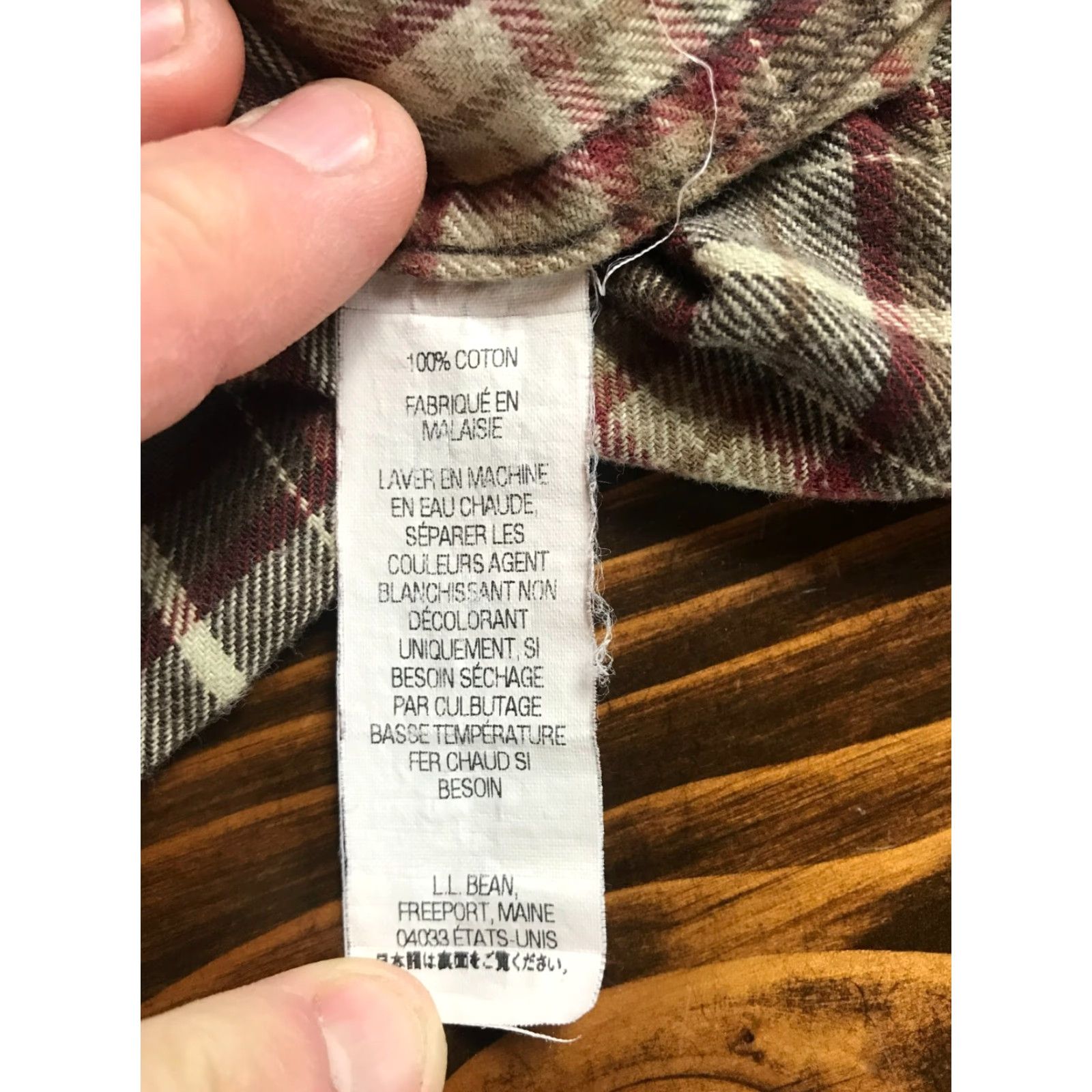 Vintage L.L. Bean Shirt Mens Large Plaid Button-Down Casual Red Brown Tan Long Sleeve Vintage No (adjust to rules) Size US L / EU 52-54 / 3 - 7 Thumbnail