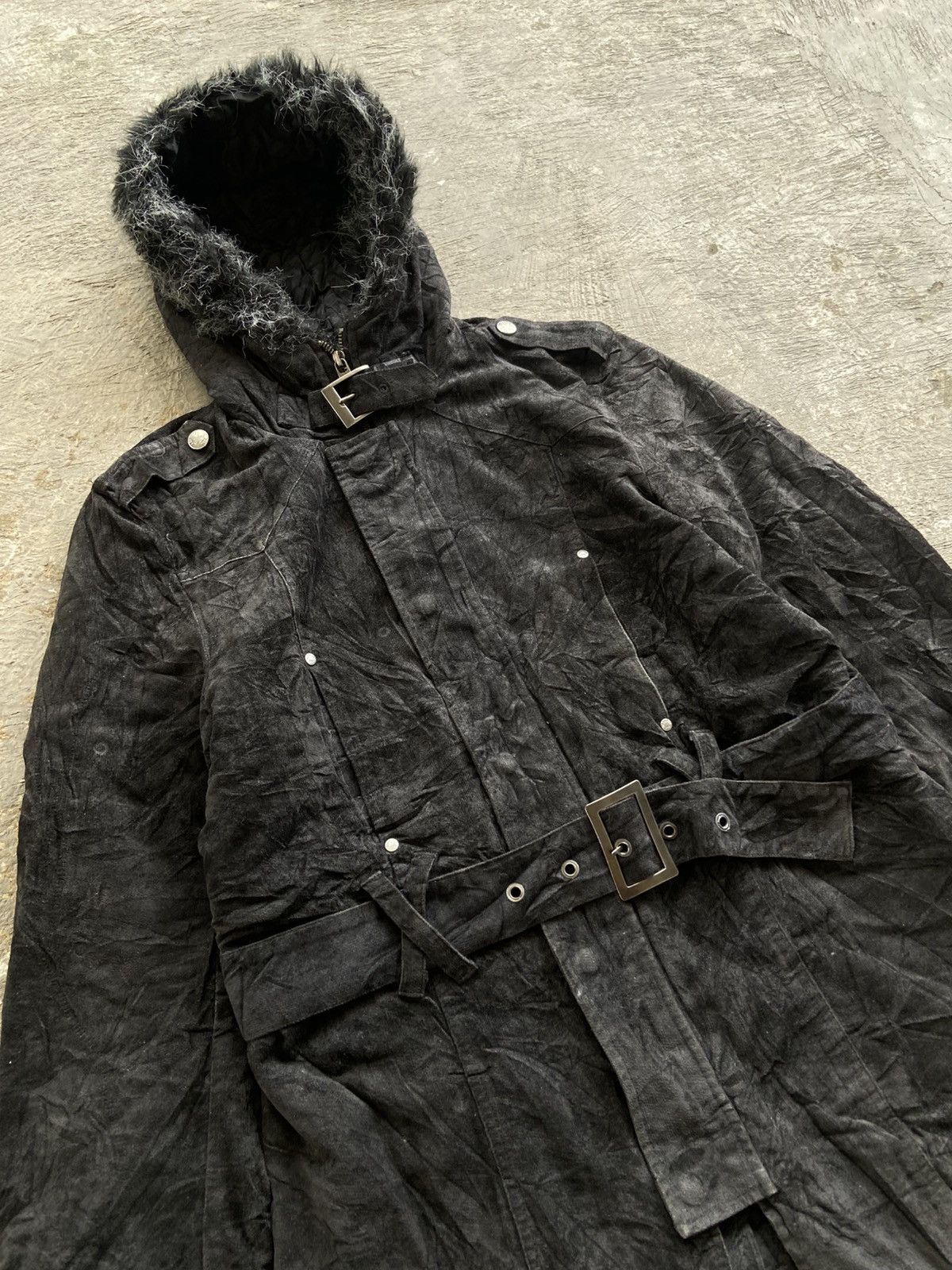 BERNINGS SHO 2000s Bernings Sho - Vkei Apocalypse Style Fur Coats Jacket Size US M / EU 48-50 / 2 - 2 Thumbnail