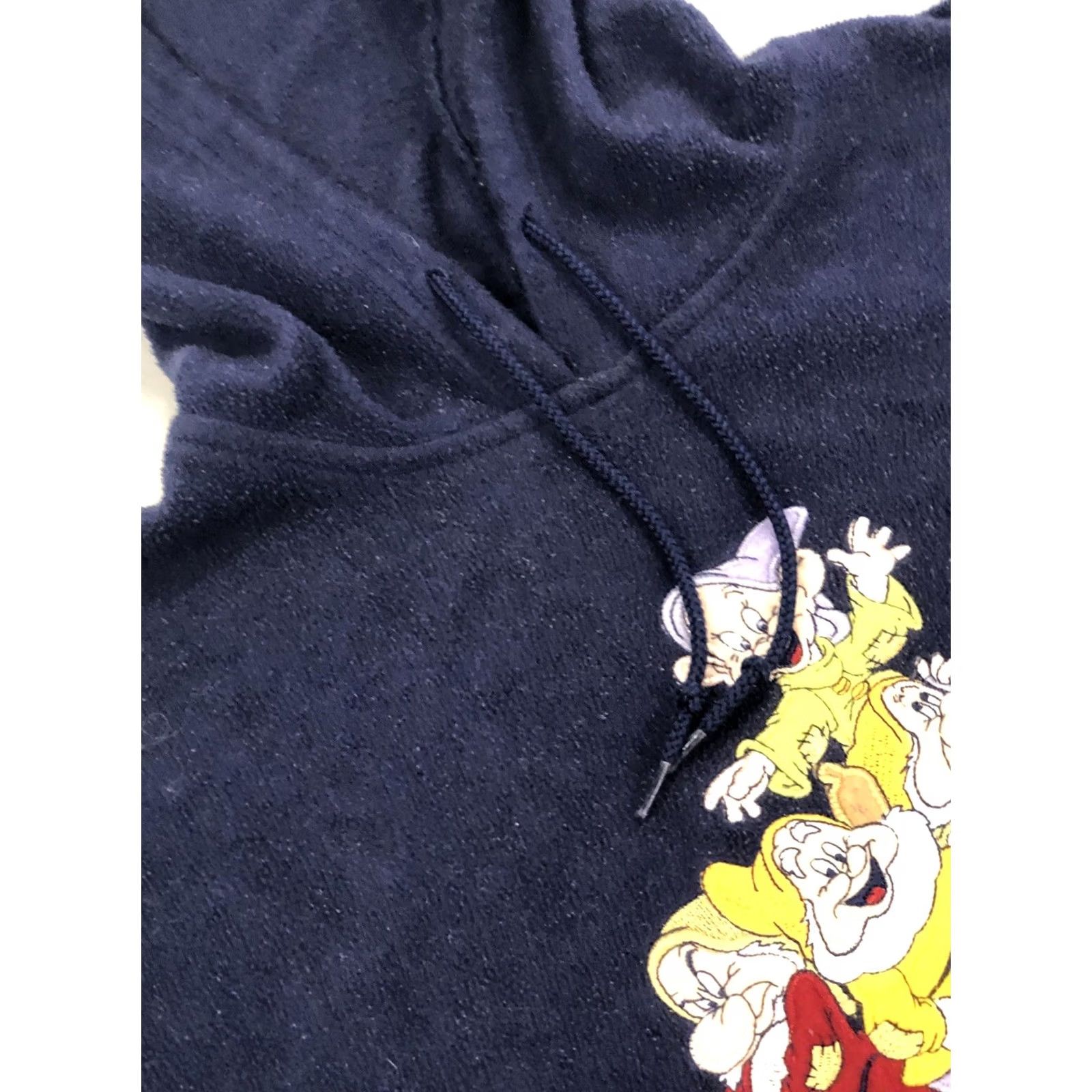 Disney VINTAGE Disney Seven Dwarfs Hoodie Womens XL Blue Fleece Embroidered 90s Cartoon Pullover Size XL / US 12-14 / IT 48-50 - 6 Thumbnail