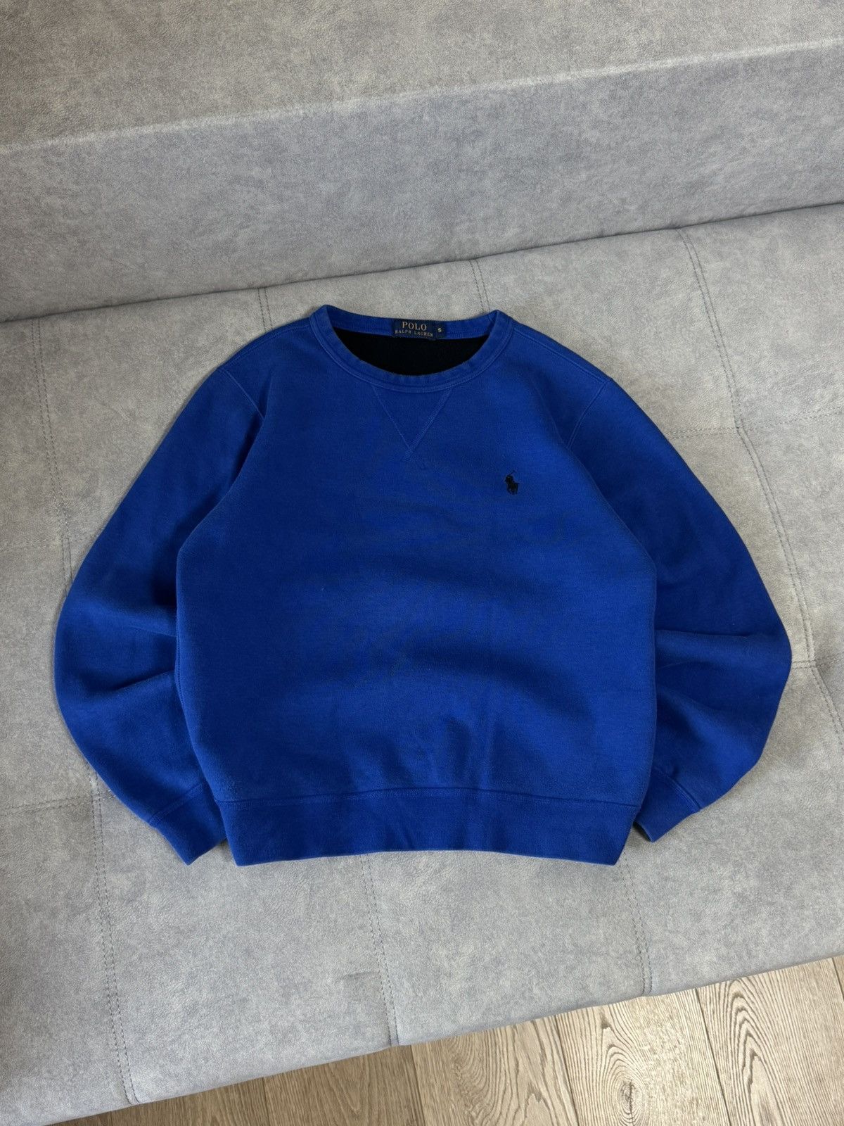 Polo Ralph Lauren × Vintage Vintage Polo Ralph Lauren blue fleece sweatshirt size S Size US S / EU 44-46 / 1 - 1 Thumbnail