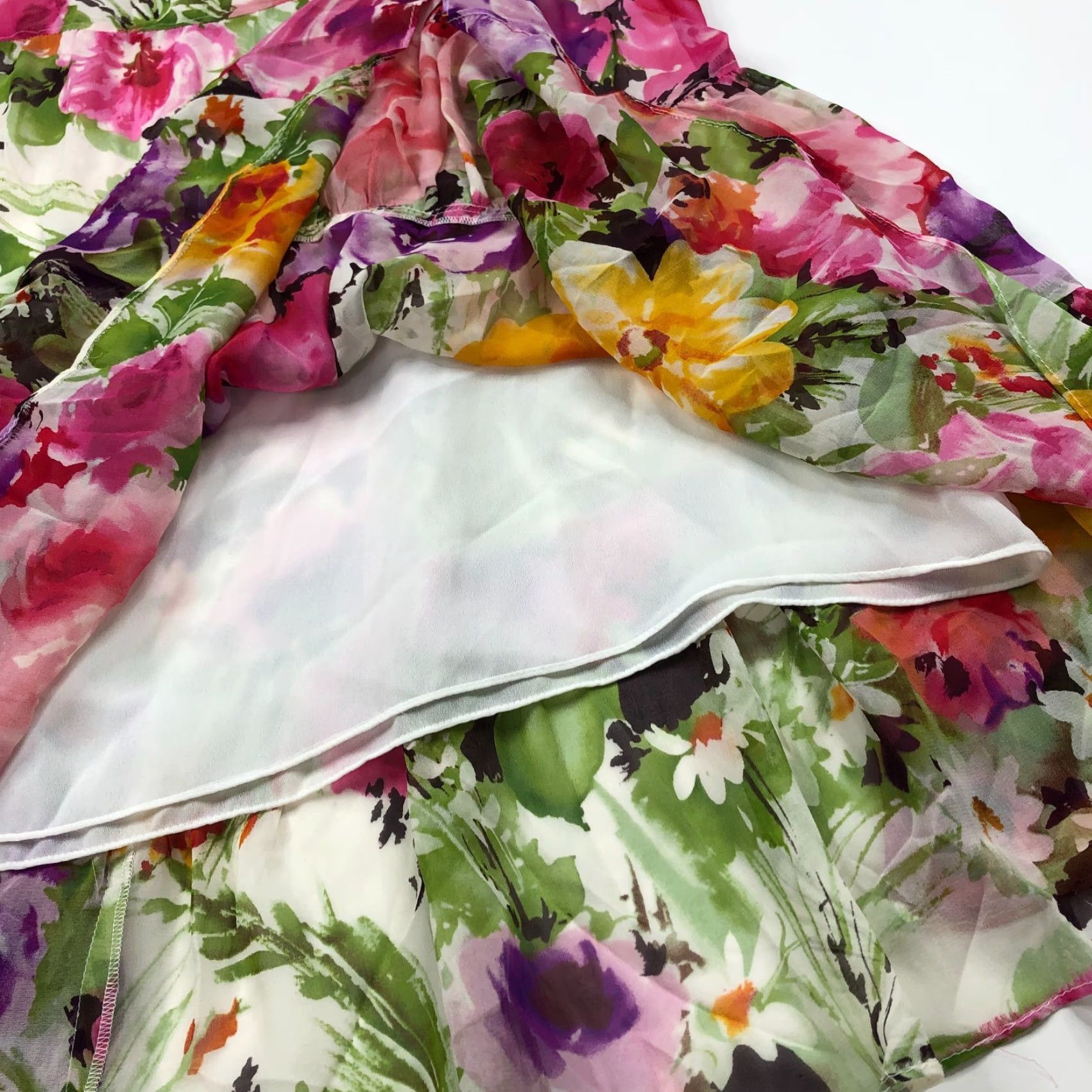 Jones New York Jones New York Collection Skirt 4 100% Silk Floral Midi Mint Multicolor Mini Style Womens Size 27" / US 4 / IT 40 - 6 Thumbnail
