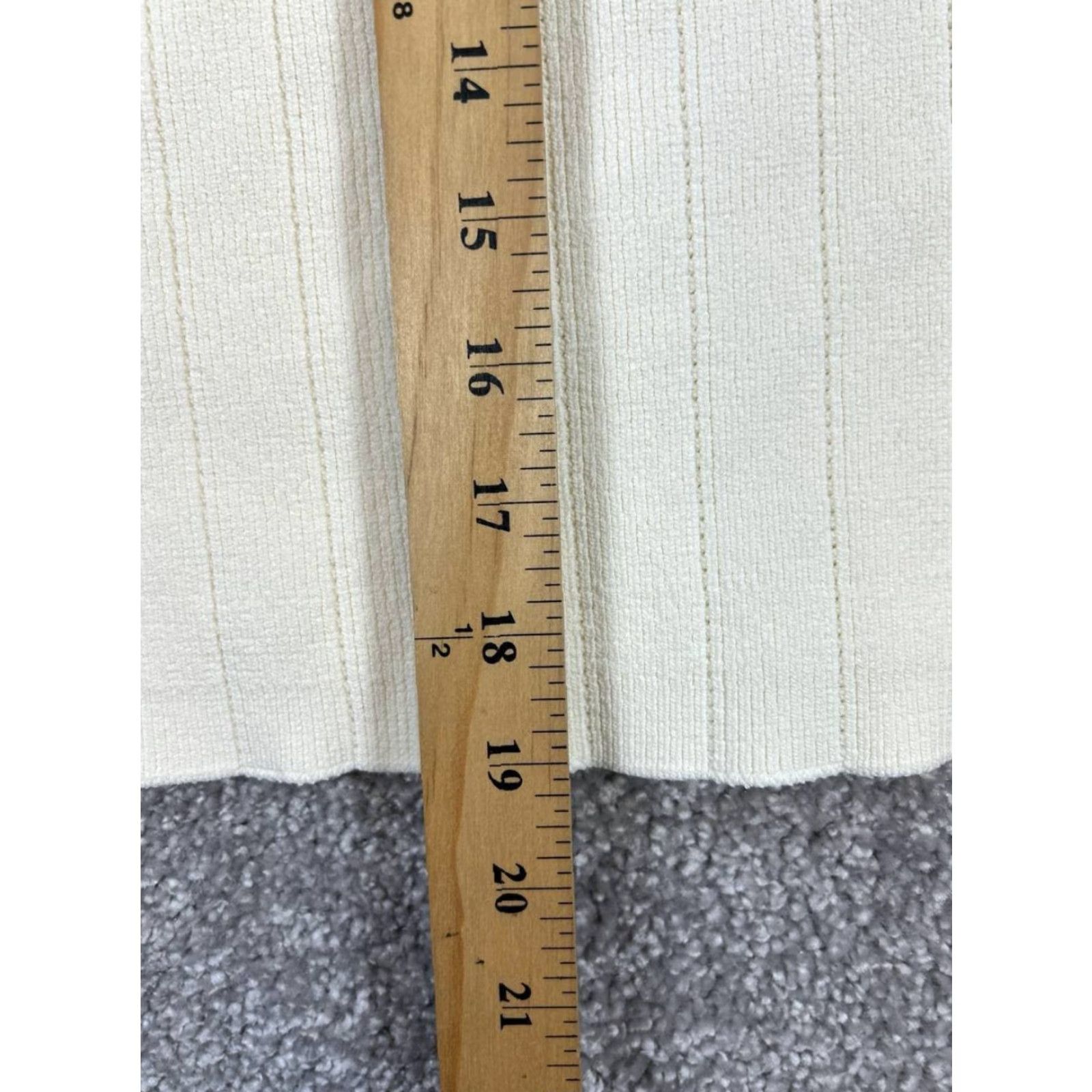 Anthropologie Anthropologie Shirt Womens L Ivory Knit Pullover Collared Cotton T-Shirt Casual Basic Knit Size L / US 10 / IT 46 - 8 Thumbnail