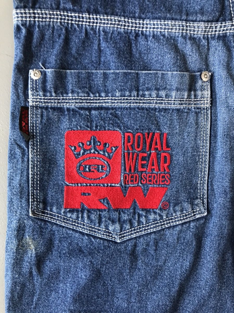 JNCO × Vintage Vintage royal wear embroidered denim Size US 31 - 8 Thumbnail