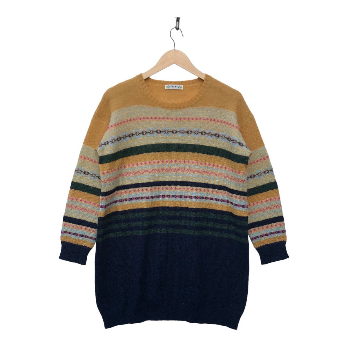 Beams Plus Beams Heart Women Stripes Light Knitwear Jumper Size L / US 10 / IT 46 - 1 Thumbnail