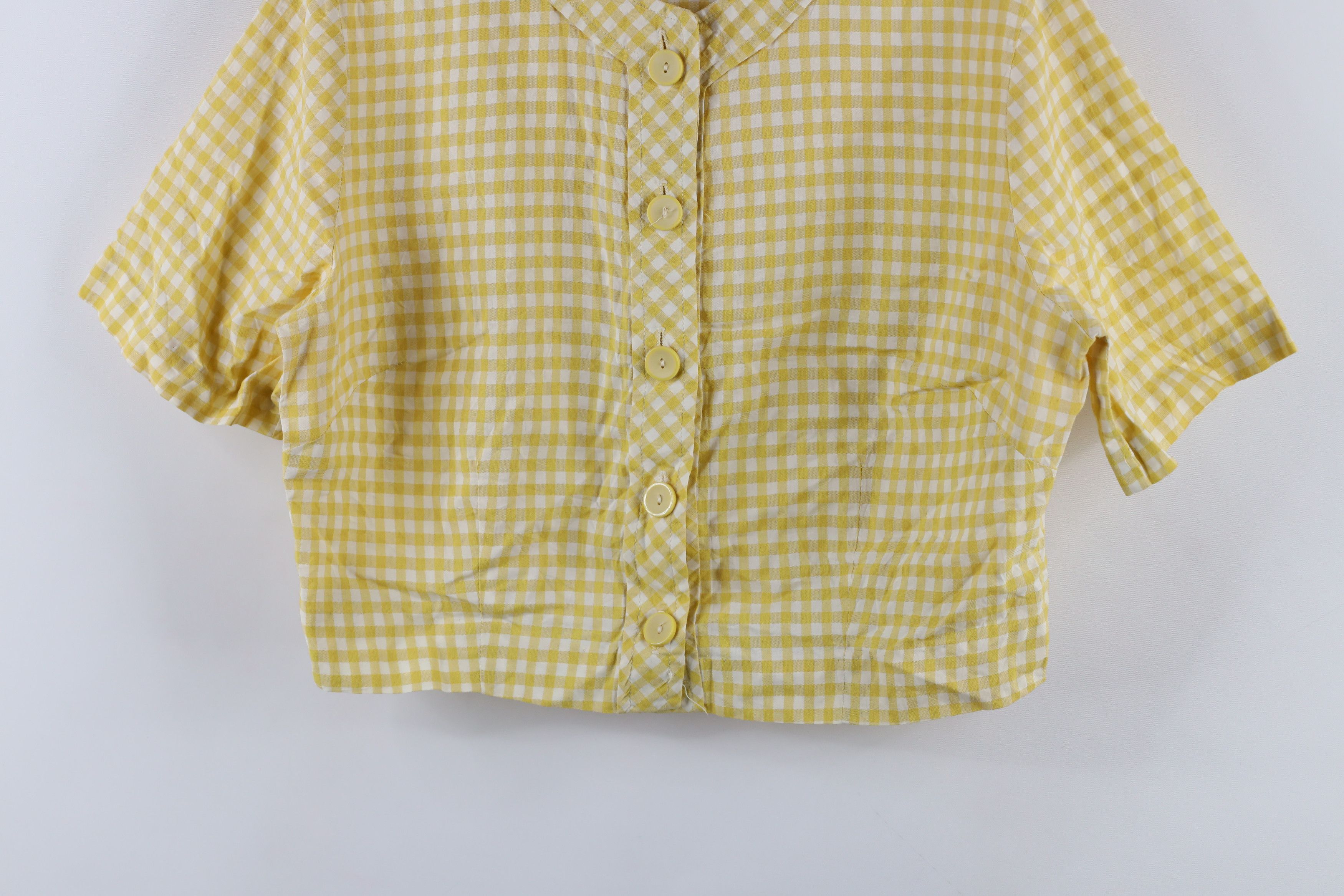 Vintage Vintage 50s 60s Rockabilly Blend Cropped Button Shirt USA Size M / US 6-8 / IT 42-44 - 3 Thumbnail