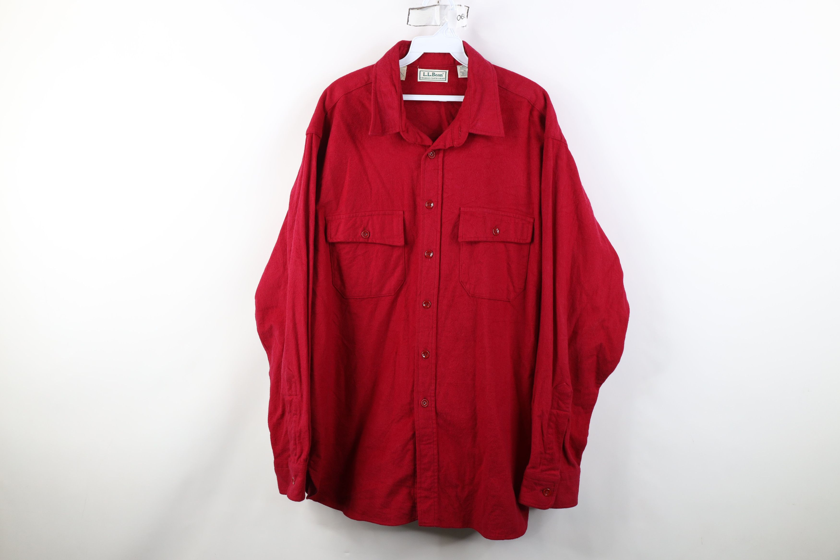L.L. Bean Vintage 90s LL Bean Chamois Cloth Collared Button Shirt USA Size US XL / EU 56 / 4 - 1 Thumbnail