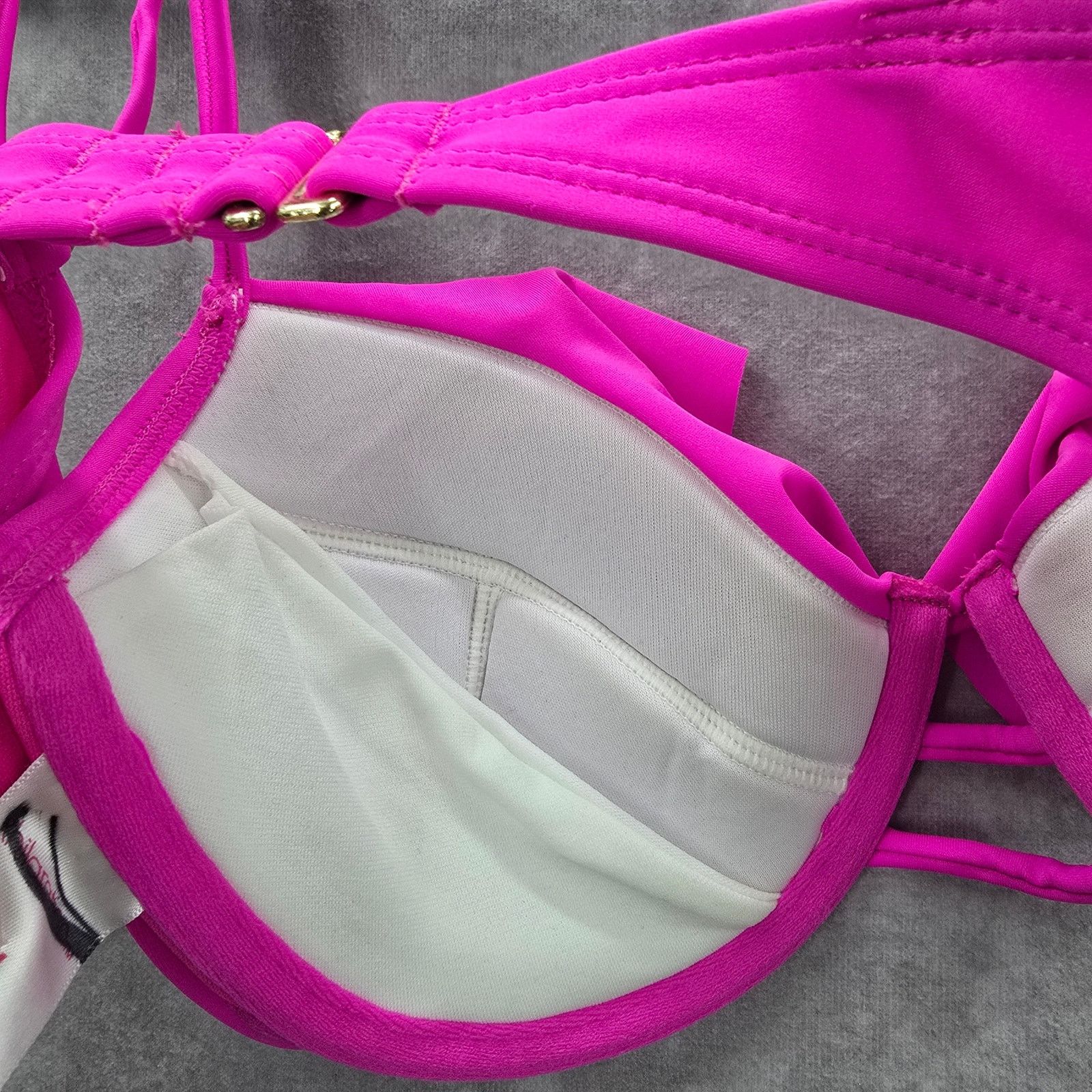 Other Xhilaration Pink Ruffle Wired Bikini Top Swimwear Medium Size ONE SIZE - 8 Thumbnail