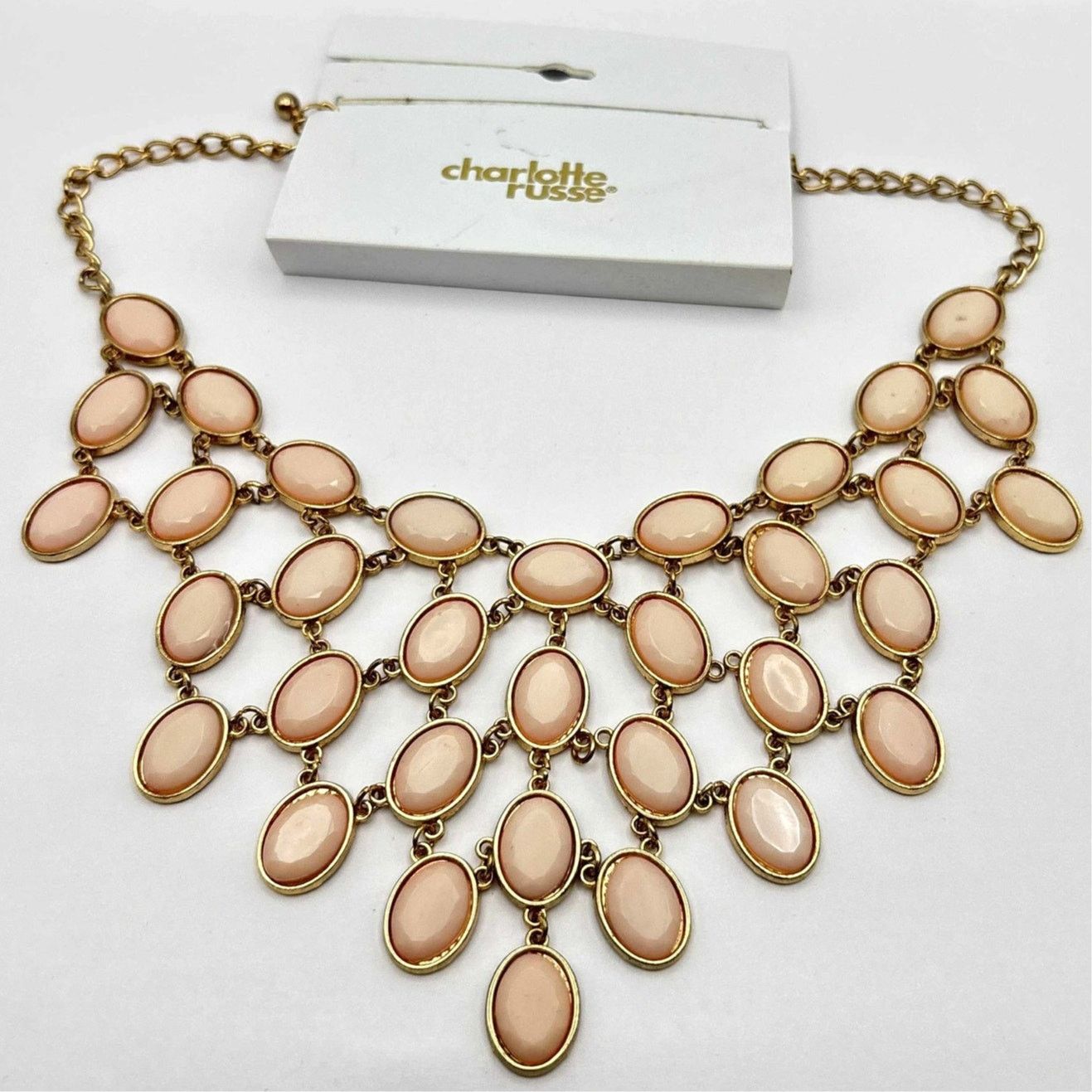 Other Gold & Pink Bib Necklace Size ONE SIZE - 4 Thumbnail
