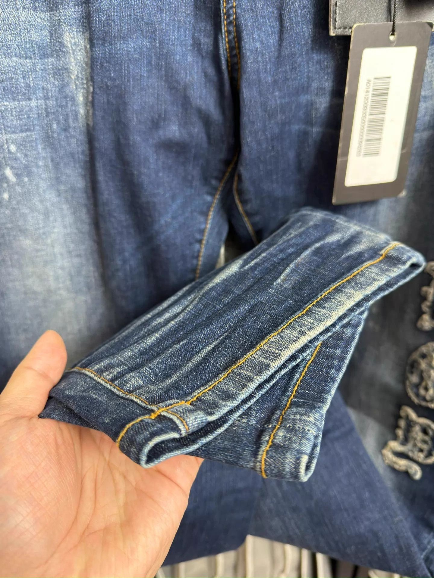 Philipp Plein Blue Denim Jeans with Embroidered Details Size US 34 / EU 50 - 5 Thumbnail