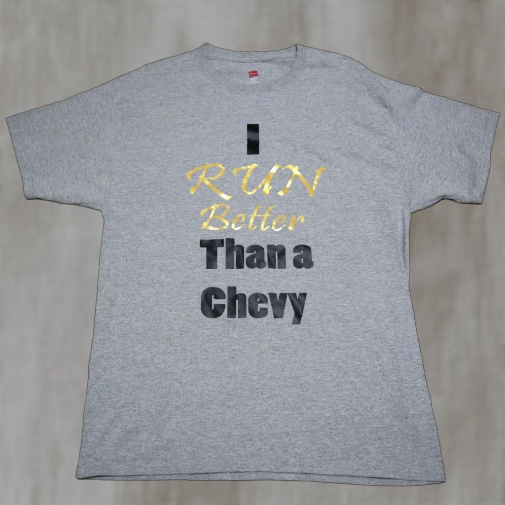 Hanes I Run Better Than a Chevy Chevrolet Track Running T-Shirt Size Large Size US L / EU 52-54 / 3 - 1 Thumbnail
