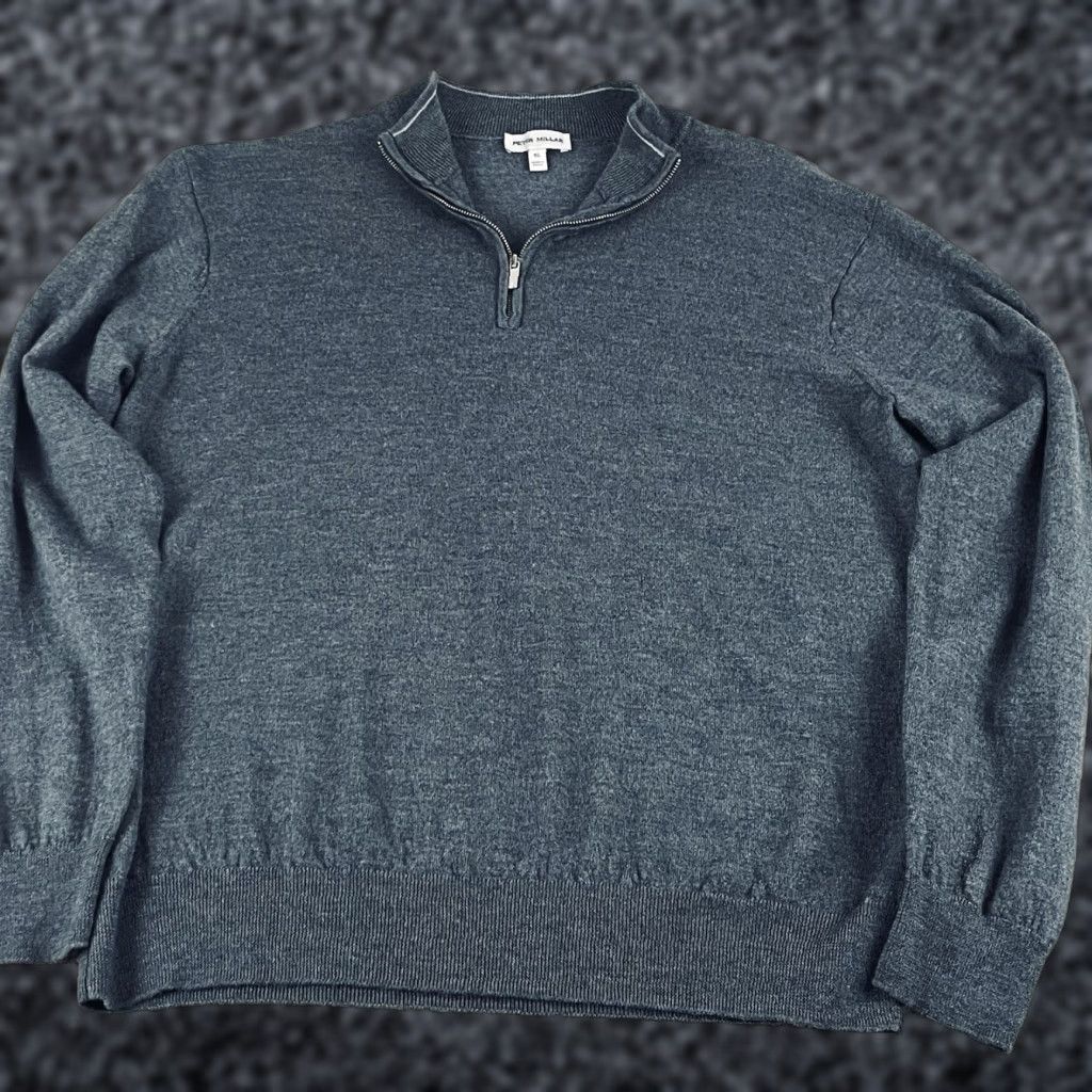 Peter Millar Peter Millar Sweater Men XL Merino Wool 1/4 Zip Lightweight Golf Preppy Gray Pullover Knit Zipper Travel Workwear Casual Size US XL / EU 56 / 4 - 1 Thumbnail