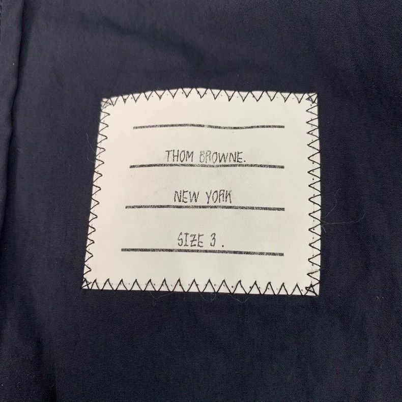 Thom Browne Thom Browne Dark blue classic three-patterned cotton lapel Size US L / EU 52-54 / 3 - 5 Thumbnail