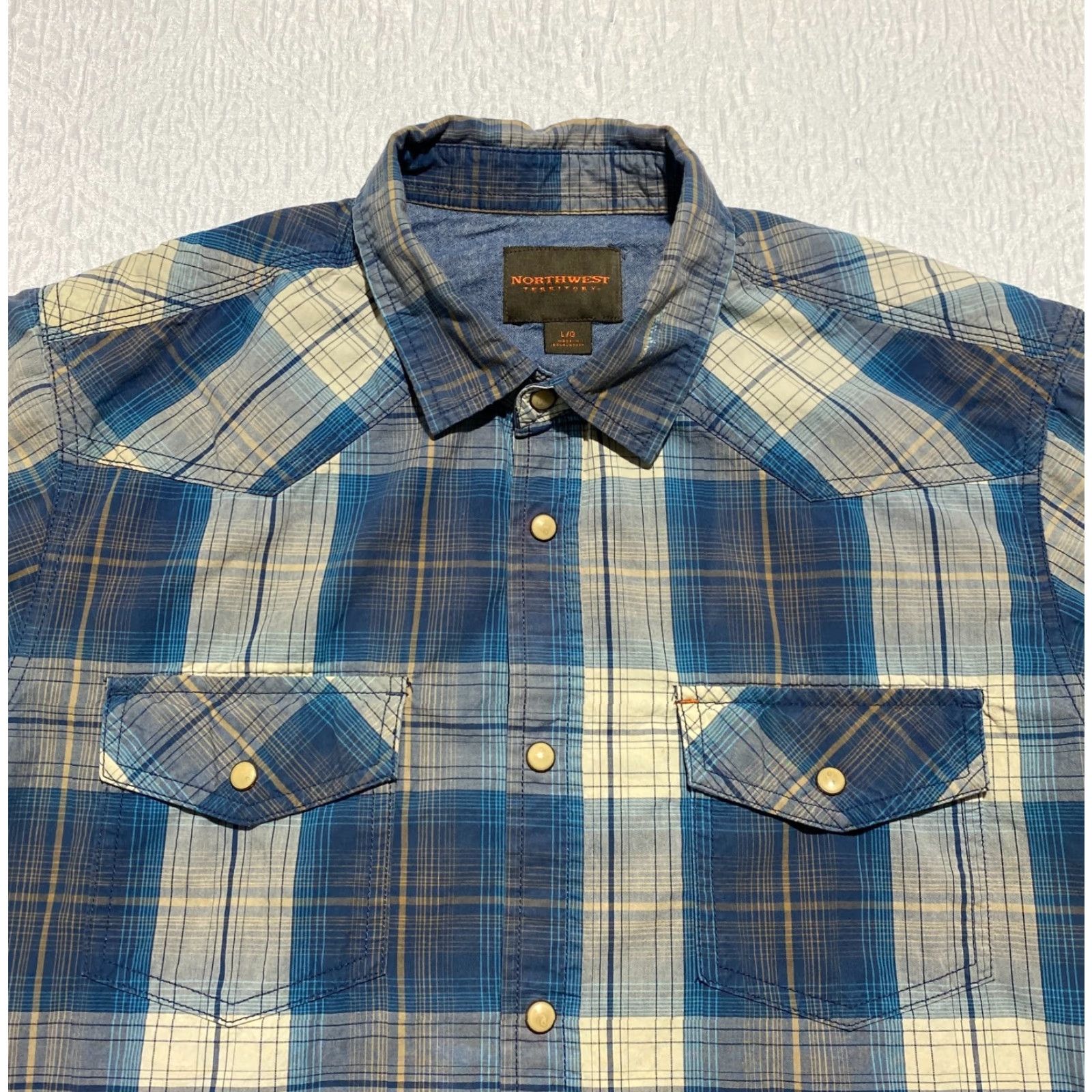 Vintage Northwest Territory Shirt Mens L Blue Plaid Pearl Snap Casual Western Cowboy Size US L / EU 52-54 / 3 - 6 Thumbnail