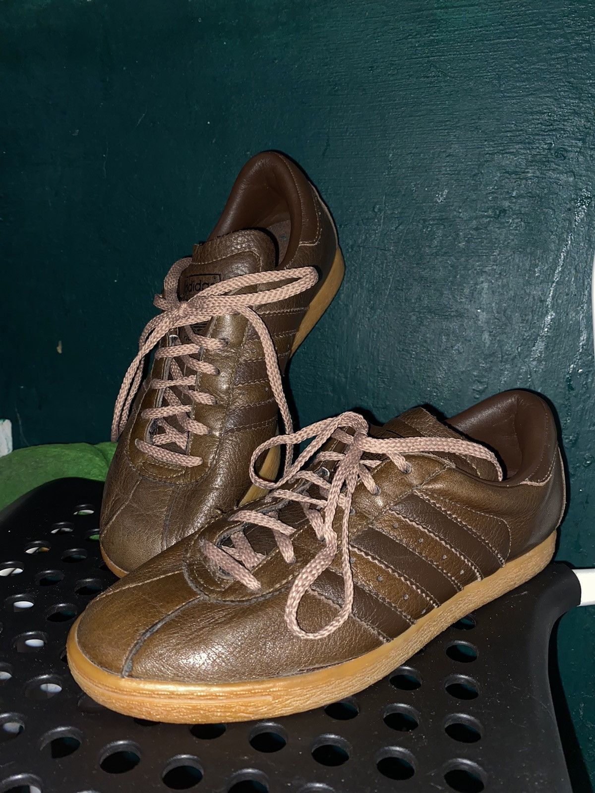 Adidas Vintage 2001Adidas Tobacco Brown Leather Suede Y2K Size US 6.5 / IT 36.5 - 2 Thumbnail