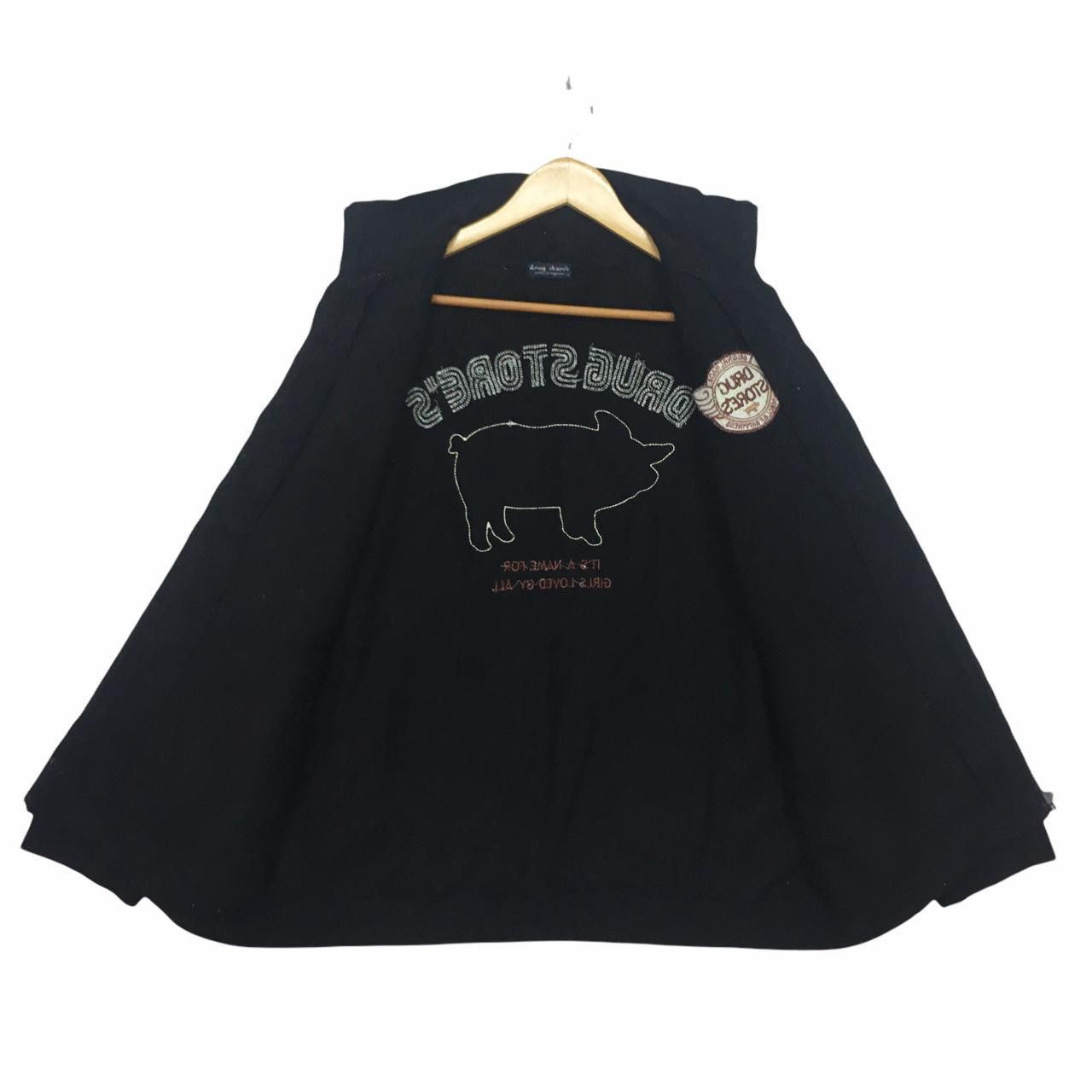 Vintage Vtg DRUG STORE’S Zip Up Fleece Jacket Sweater Big Logo Size US M / EU 48-50 / 2 - 2 Thumbnail