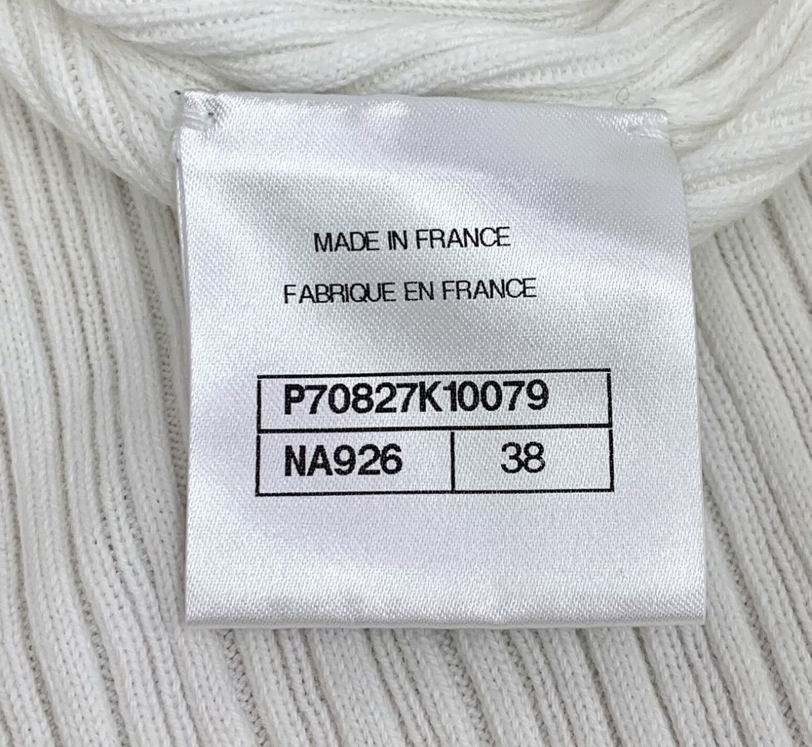 Chanel Chanel White Knit Short Sleeve Top Size M / US 6-8 / IT 42-44 - 7 Thumbnail