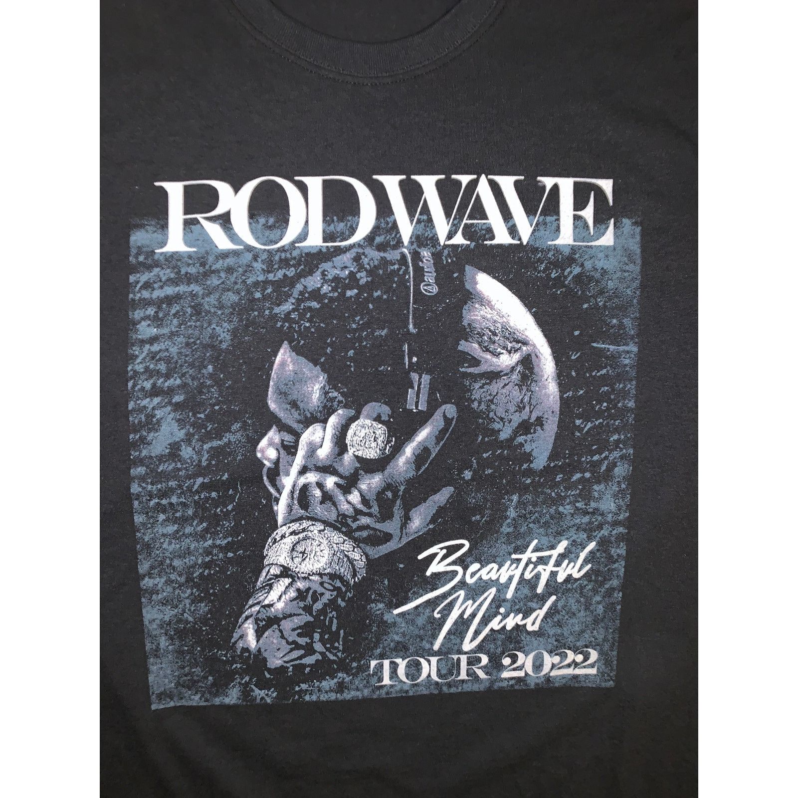 Jerzees Rod Wave Beautiful Mind Tour 2022 T Shirt Black M Jerzees Size US M / EU 48-50 / 2 - 1 Thumbnail