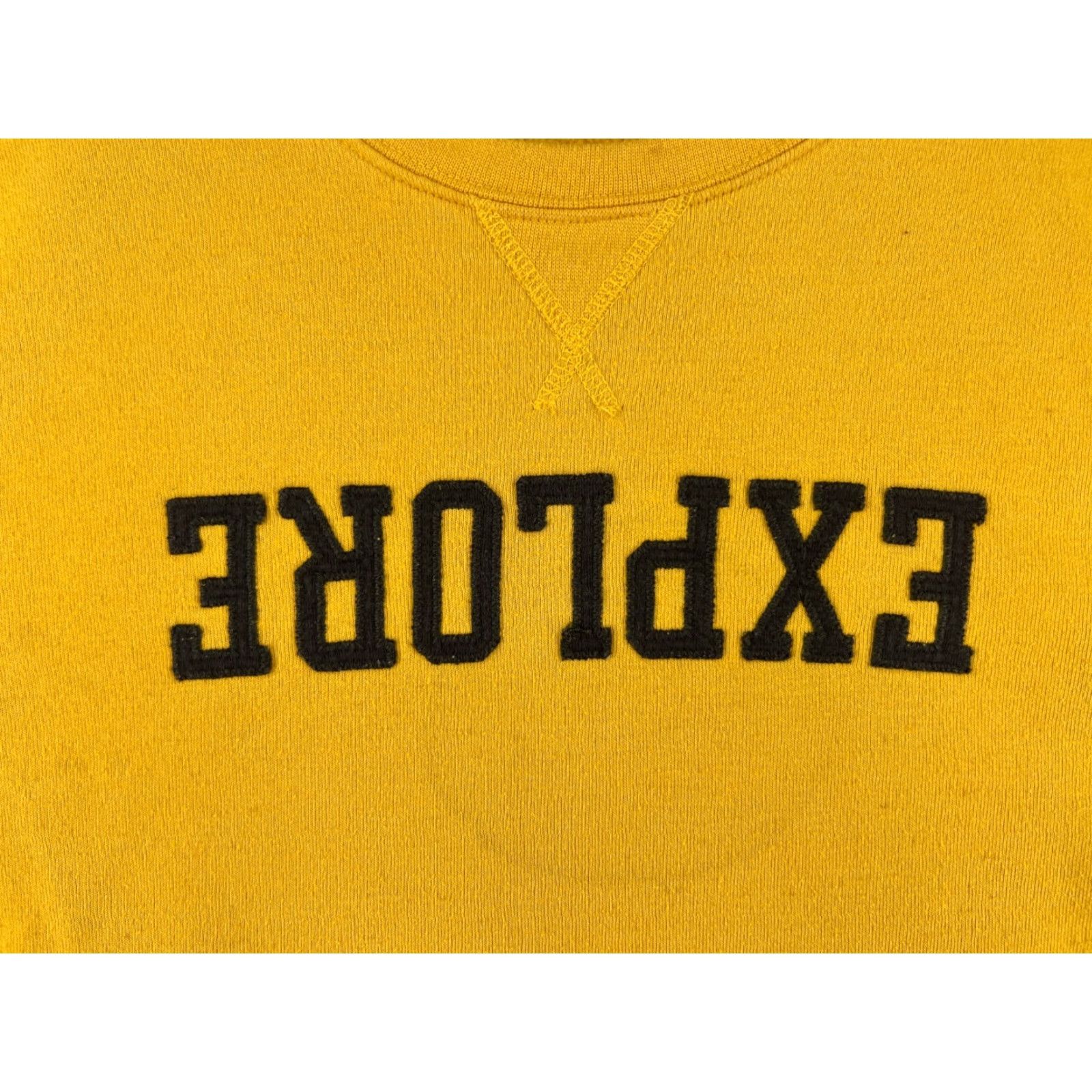 The North Face The North Face Sweater Men Medium Yellow Pullover Crew Neck Cotton Fleece Embroidered Logo Sweater | Mens | Regular Fit - Yellow | 90s? Size US M / EU 48-50 / 2 - 6 Thumbnail