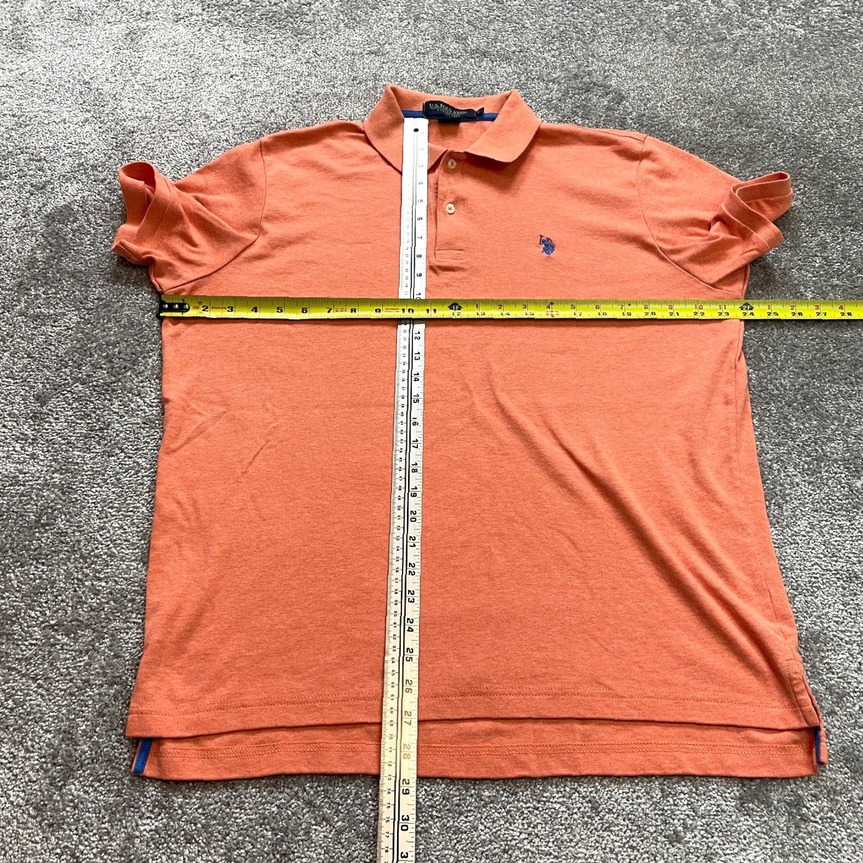 Vintage VINTAGE US Polo Assn. Polo Shirt Mens Large Orange Collared Preppy Logo Short Sleeve Knit with Pockets Size US L / EU 52-54 / 3 - 4 Thumbnail