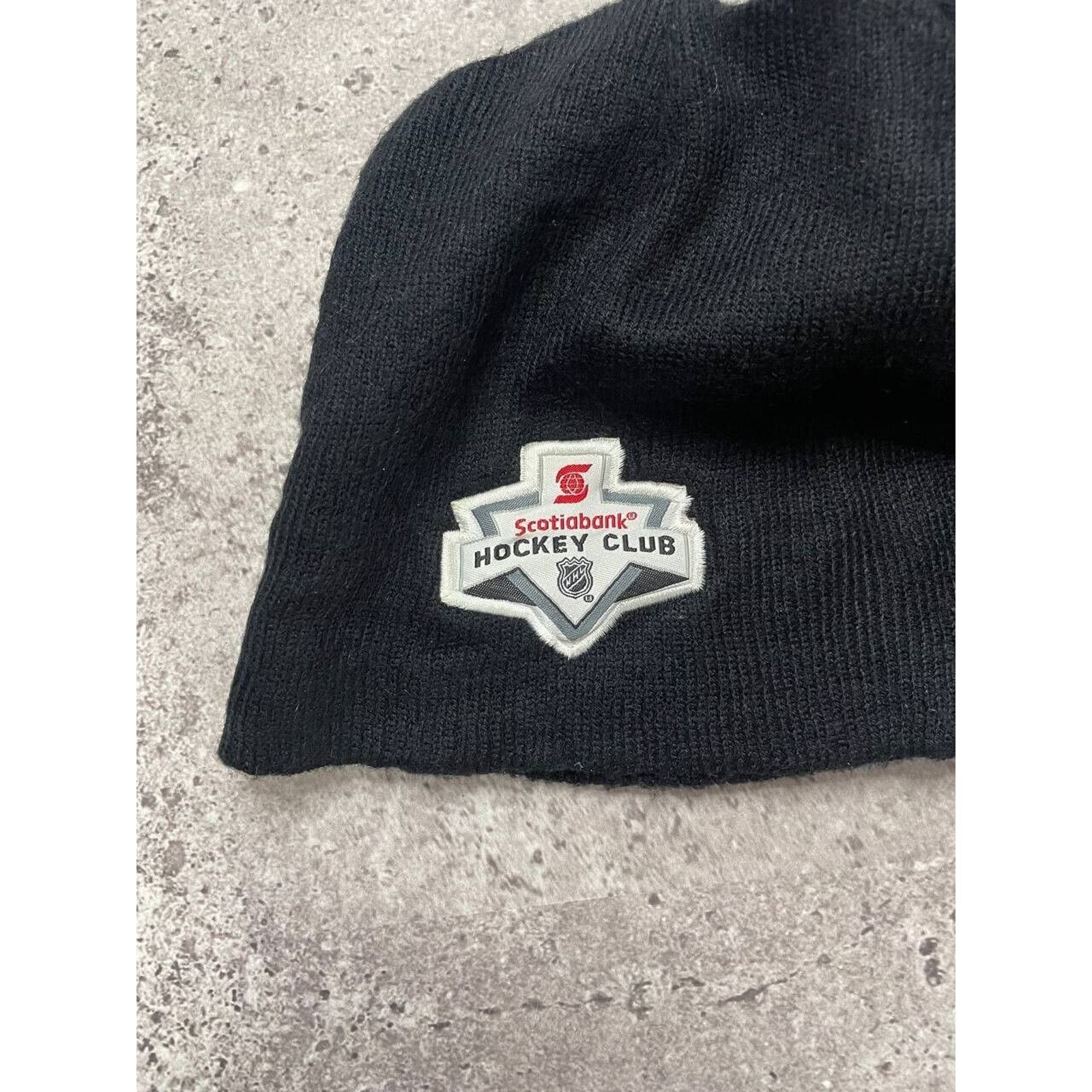 NHL × Vintage Vintage Scotiabank Hockey Club Black Beanie Hat Size ONE SIZE - 6 Thumbnail