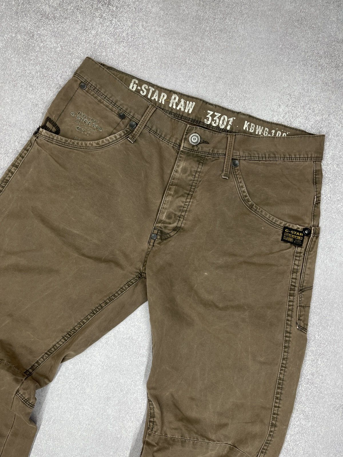 G-Star Vintage G Star Raw 3301 KBWG 100 Denim Pants Big Logo Y2K Size US 32 / EU 48 - 7 Thumbnail