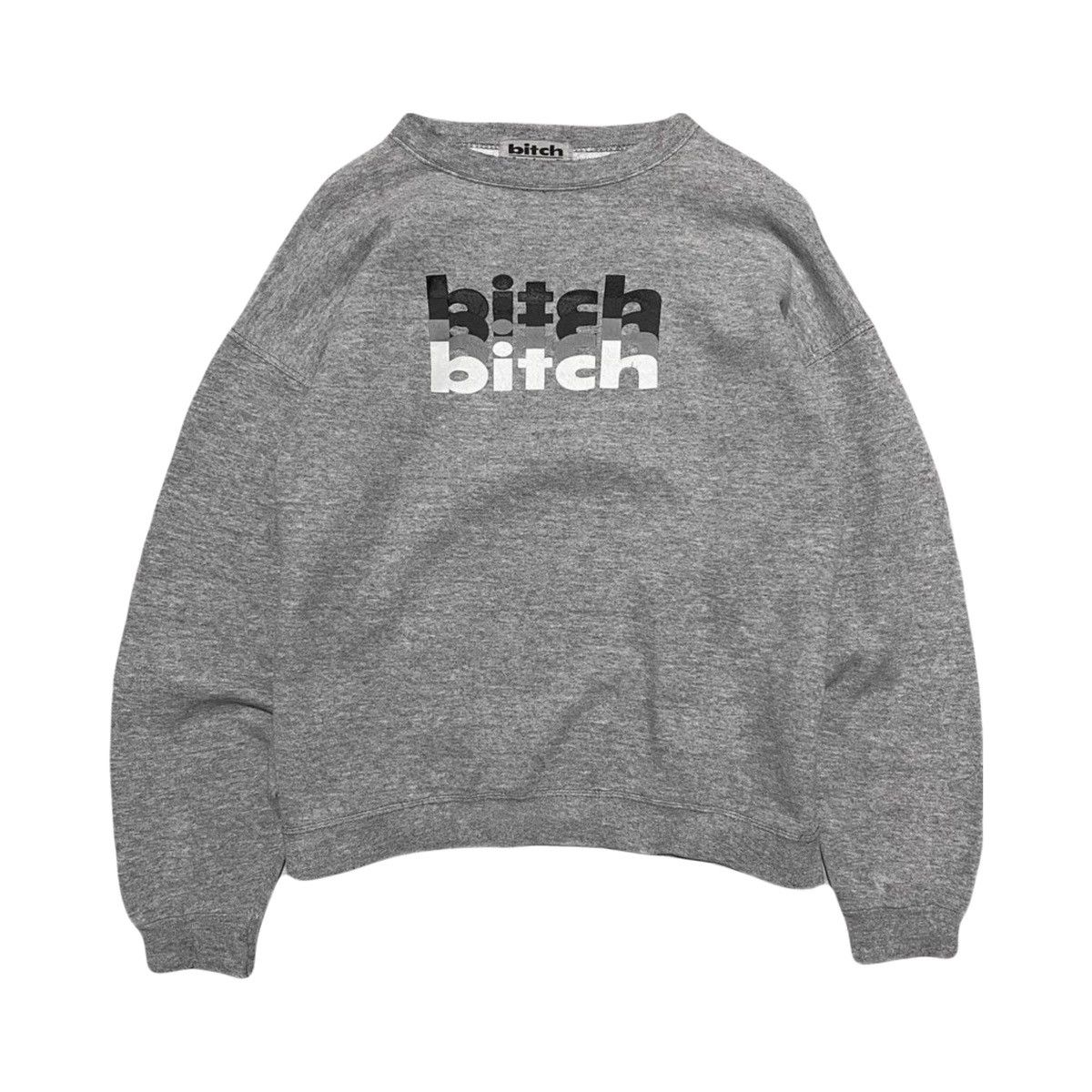 image of Jnco x Skategang Vintage Sweatshirt Bitch Skateboard in Grey, Men's (Size Medium)
