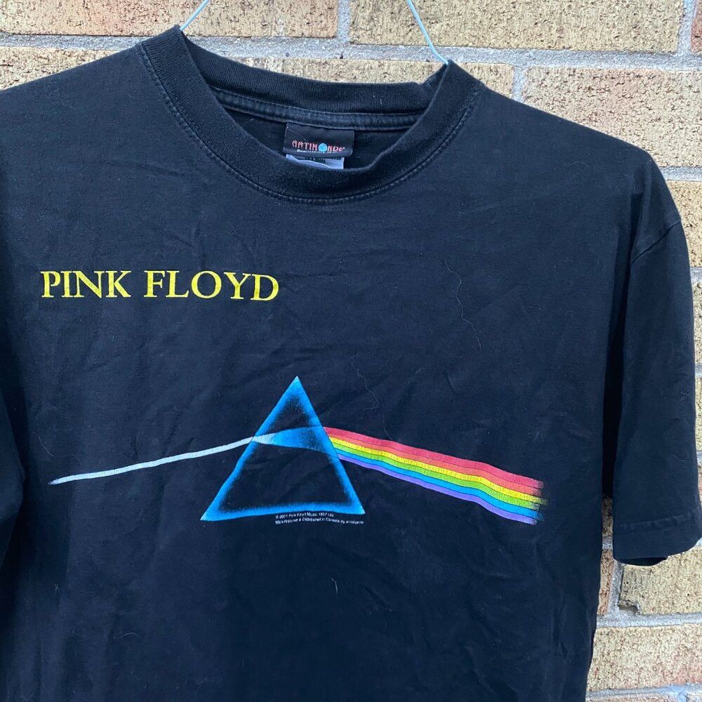 Pink Floyd × Vintage Vintage Pink Floyd Band T Shirt 'Dark Side of the Moon' Lar Size US L / EU 52-54 / 3 - 5 Thumbnail