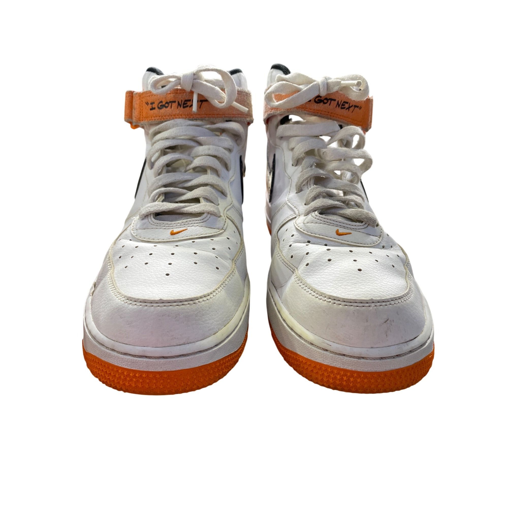 Nike Nike Air Force 1 Mid "I Got Next" Mens white orange Sneakers Size US 12 / EU 45 - 5 Thumbnail