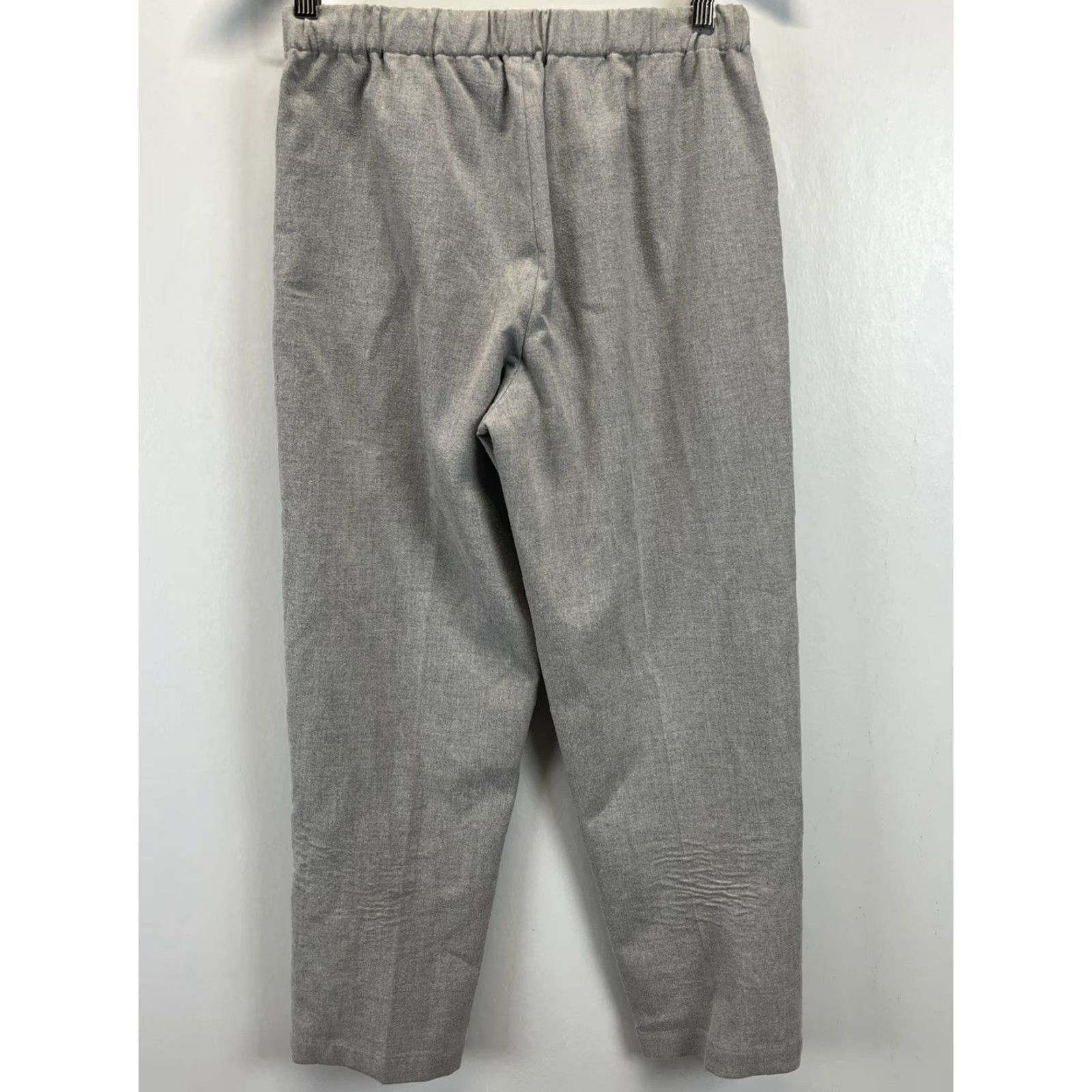 Vintage Womens Babaton The Group Light Grey Pants Sz S GUC Pull on Drawstring Crop Size 28" / US 6 / IT 42 - 2 Thumbnail