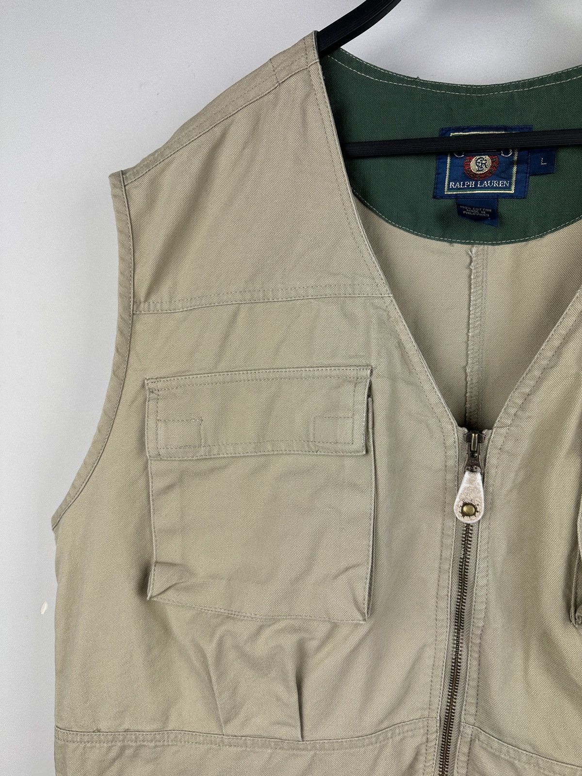 Chaps Ralph Lauren × Vintage Vintage Chaps Ralph Lauren Field Utility Fishing Zip Vest Size US L / EU 52-54 / 3 - 2 Thumbnail