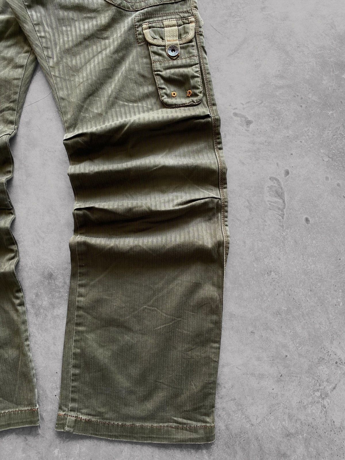 Edwin 🔥Flared🔥Vtg Edwin Japan 505 Cargo Pants Military Green Size US 32 / EU 48 - 11 Thumbnail