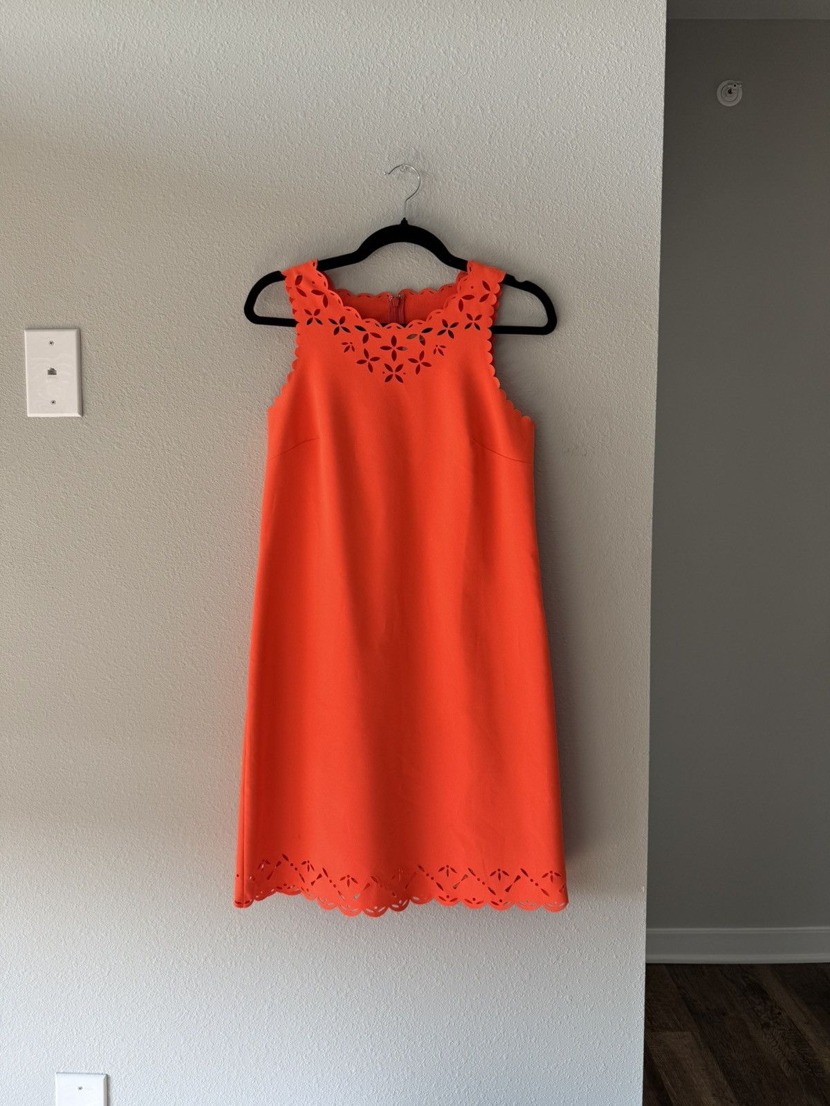 J.Crew J. Crew orange scalloped laser cut shift dress 2 Size XS / US 0-2 / IT 36-38 - 1 Thumbnail