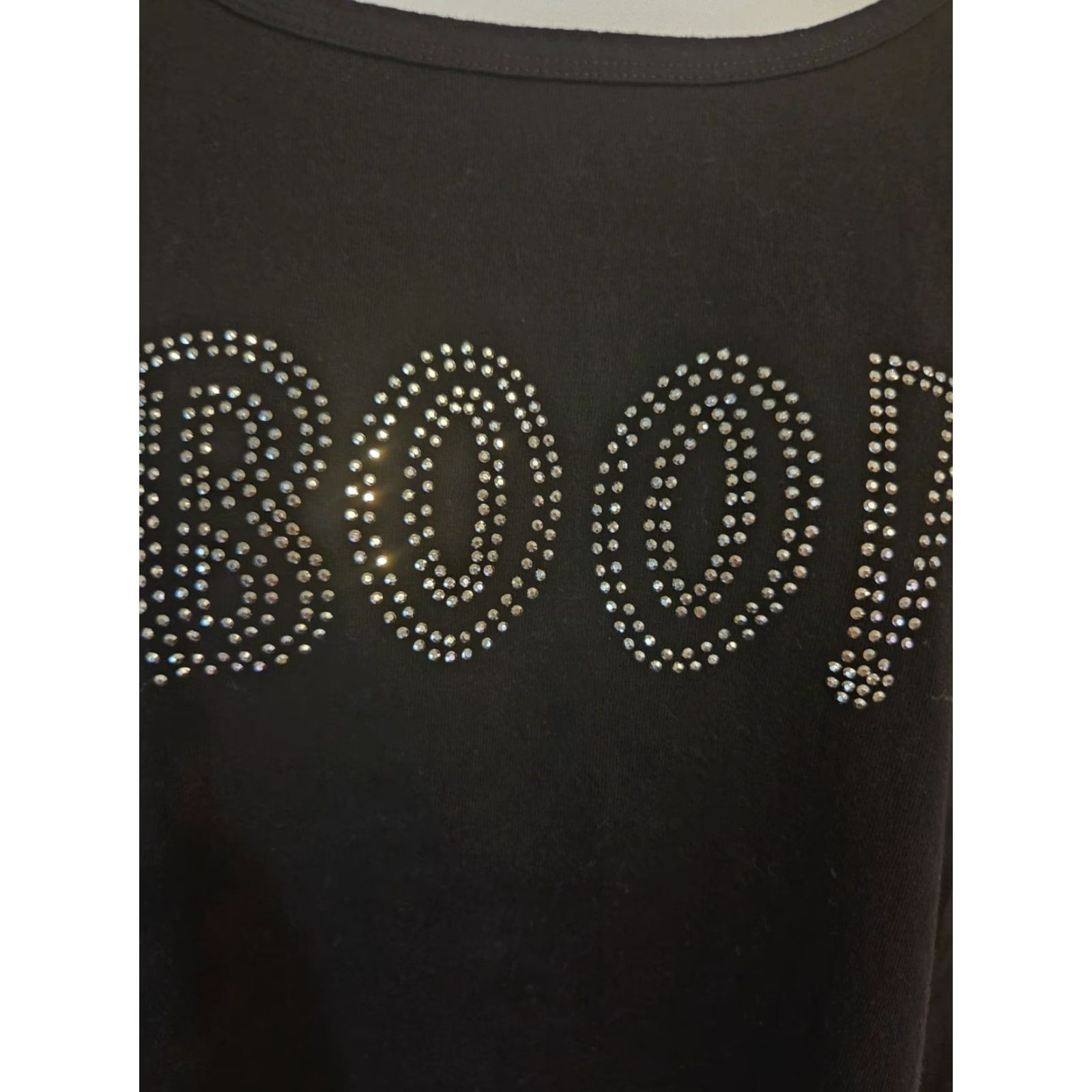 Vintage Womens Fashion Bug Boo Rhinestone Black Short Sleeve T Shirt 4X Plus Size XXL / US 16-18 / IT 52-54 - 2 Thumbnail