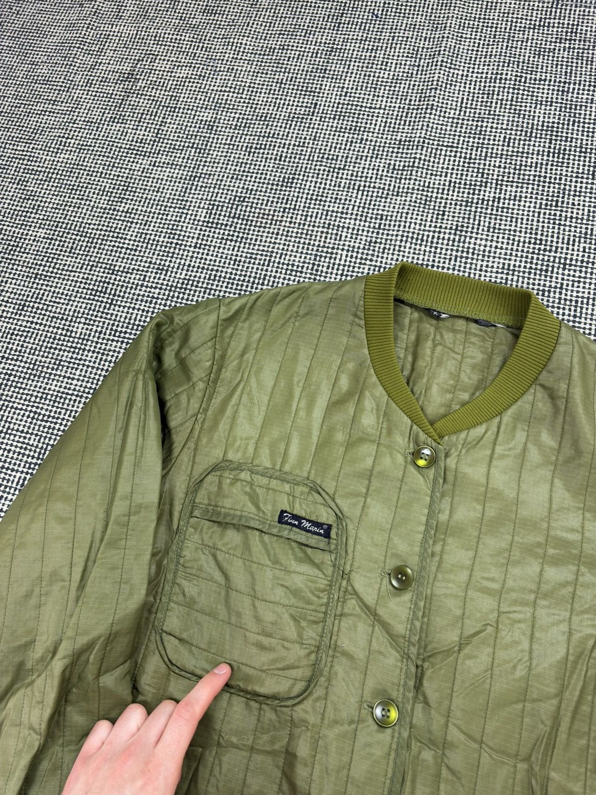 Japanese Brand 80s Finn Marin liner green marina jacket Finland Size US S / EU 44-46 / 1 - 2 Thumbnail