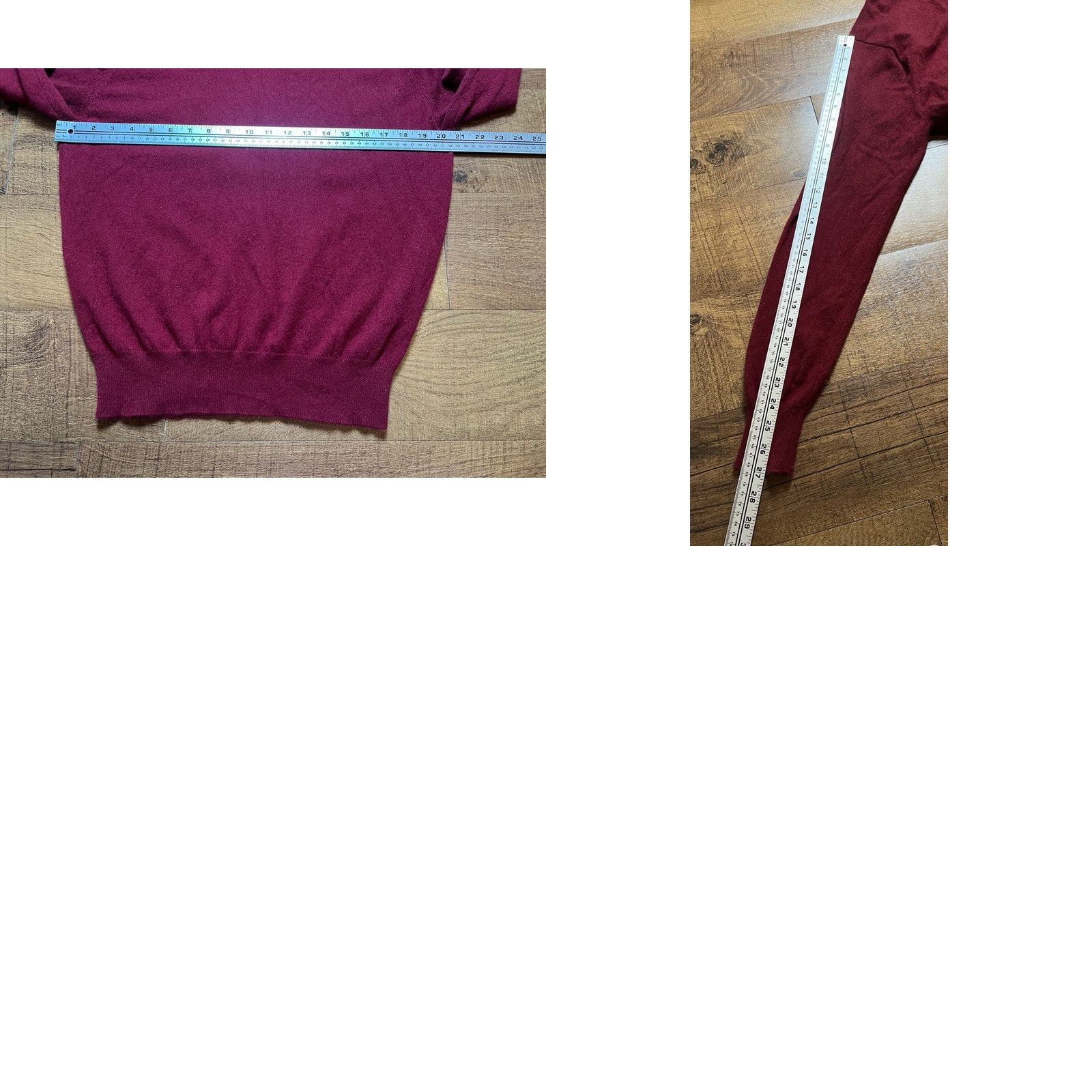Vintage Patrick James Reserve Mens Sweater Burgundy Red V-Neck 100% Cashmere Medium Knit Pullover Size US M / EU 48-50 / 2 - 8 Thumbnail