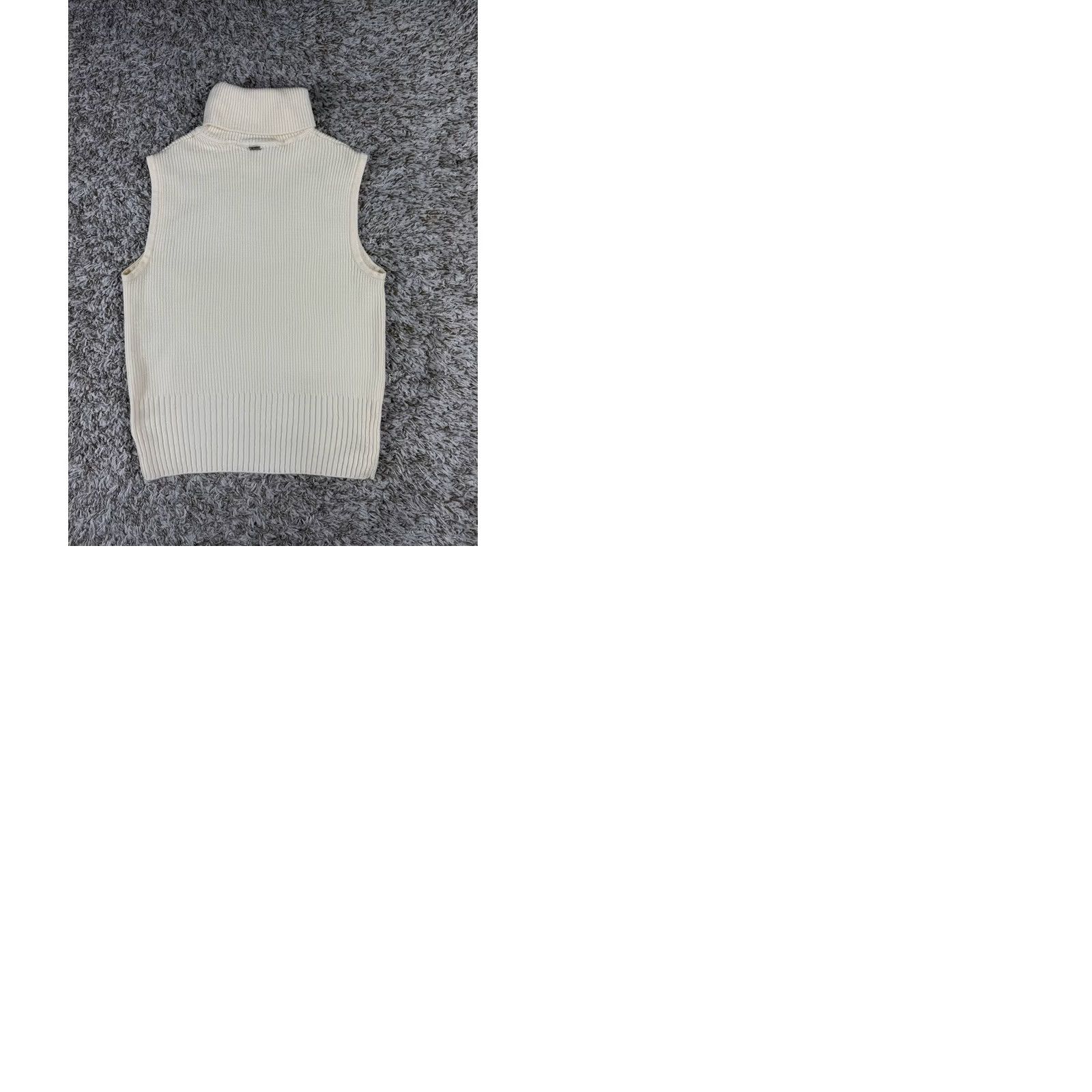 St. John St. John Sport Ivory Ribbed Sleeveless Turtleneck Knit Sweater Size M Women Size M / US 6-8 / IT 42-44 - 9 Thumbnail