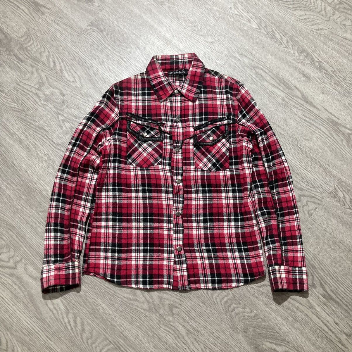In The Attic 2000s In The Attic Plaid Flanel Button Shirt Punk Lgb Style Size US M / EU 48-50 / 2 - 1 Thumbnail