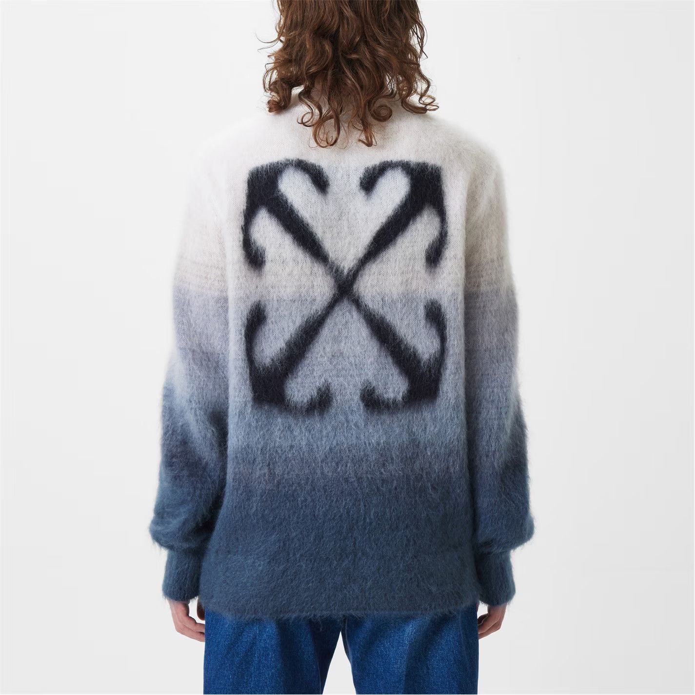 Off-White o1g2r1mq0326 Mohair Crew Neck Jumper in Multicolor Size US M / EU 48-50 / 2 - 4 Thumbnail