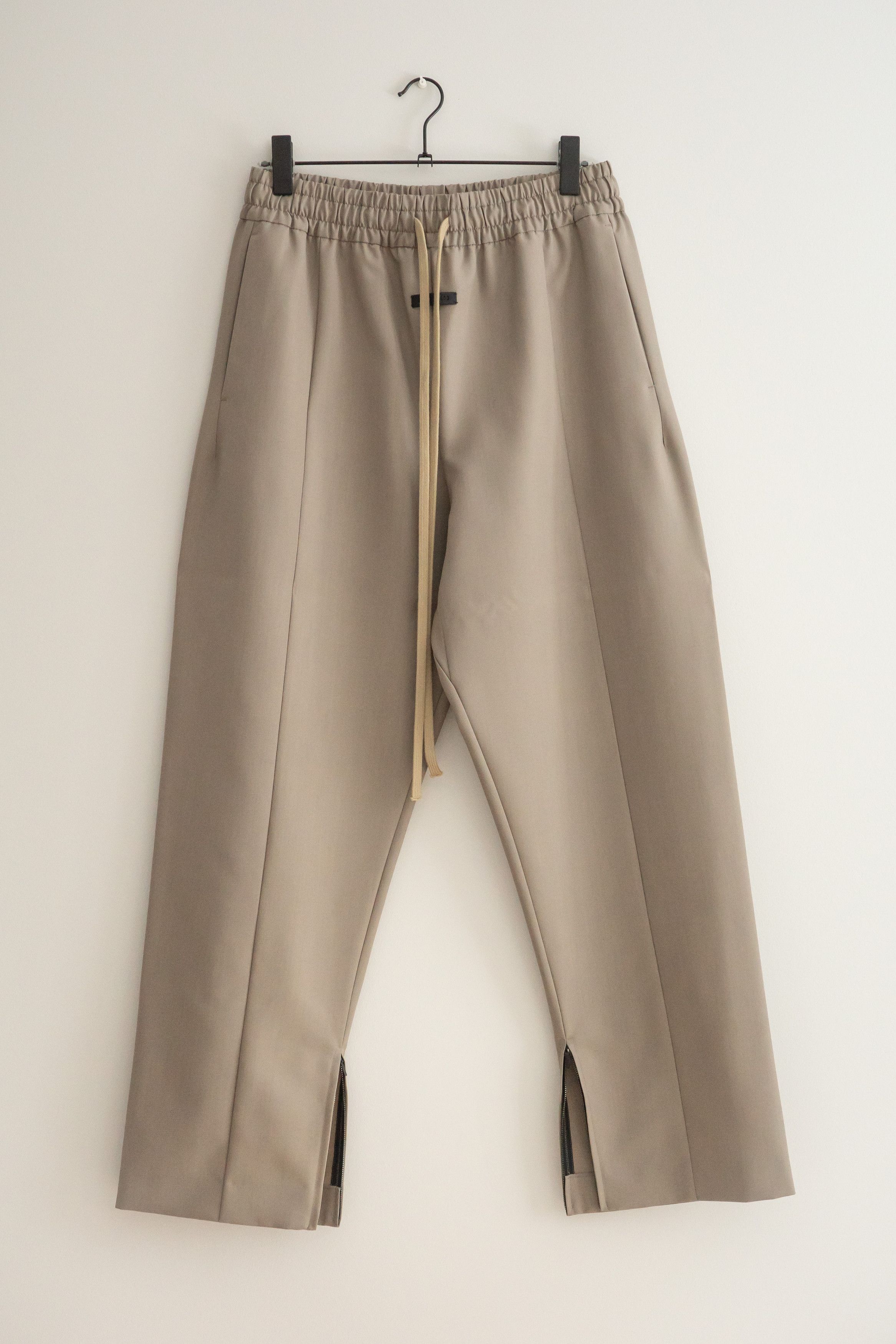 Fear of God Fear of God Beige Wool Center Seam Track Pants Size US 32 / EU 48 - 1 Thumbnail