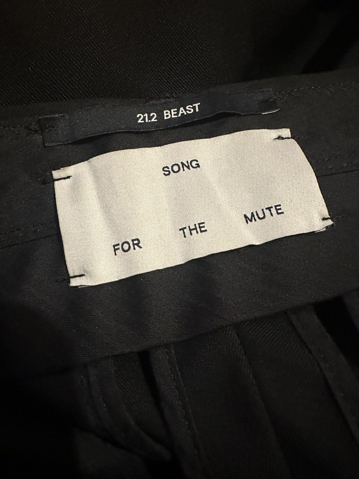 Song For The Mute Song for the Mute Black Cropped Wool Trouser Size 48S - 3 Thumbnail