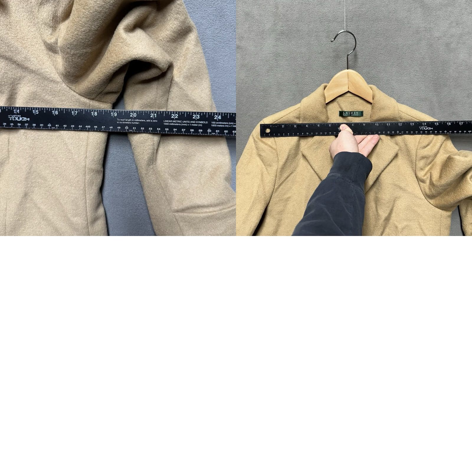 Ralph Lauren Lauren Ralph Lauren Pea Coat Womens 6 Tan Beige Wool Blend Long Overcoat EUC Jacket/Coat Size M / US 6-8 / IT 42-44 - 9 Thumbnail