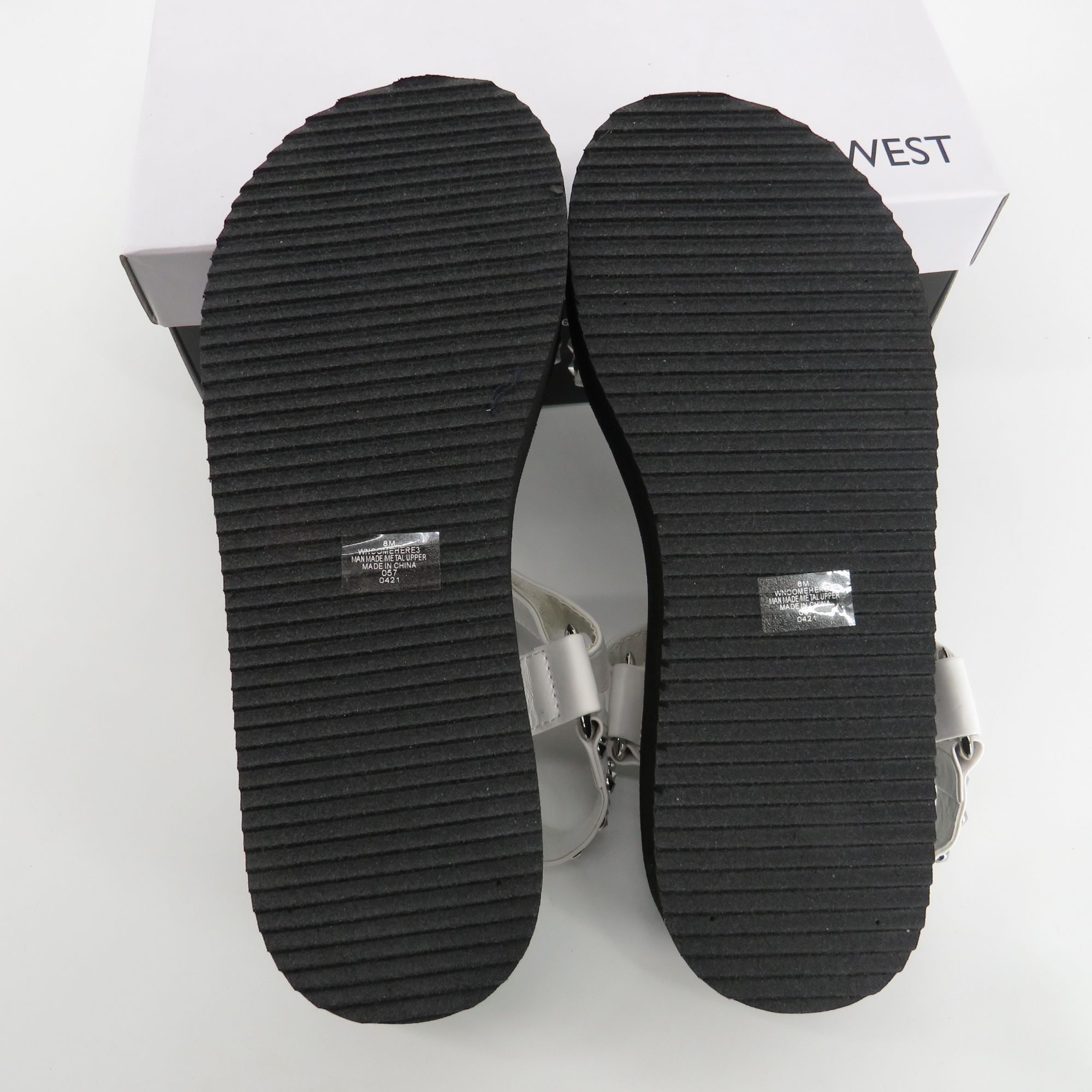 Nine West Nine West Women's Studded White Platform Sandals Adjustable Size US 9 / IT 39 - 7 Thumbnail