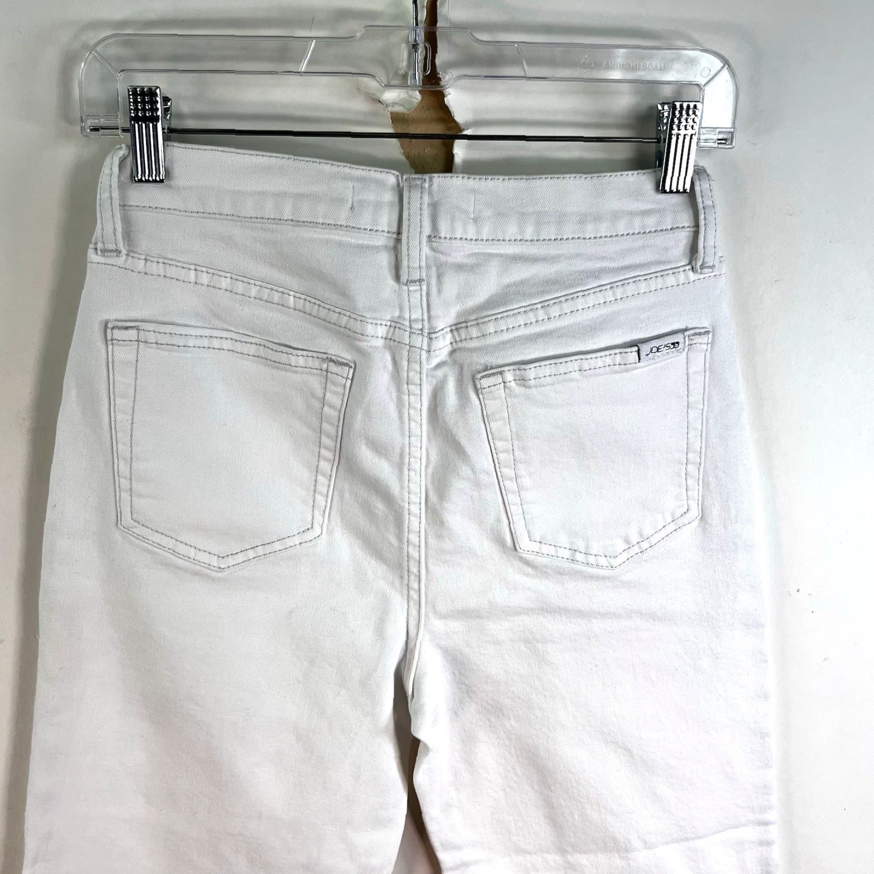 Vintage Joe's Jeans White High Rise Straight Jeans Womens Size 26 Cropped 27X25 Denim Cotton Spandex Regular Inseam 25in Pockets Zip Logo Size 26" / US 2 / IT 38 - 6 Thumbnail